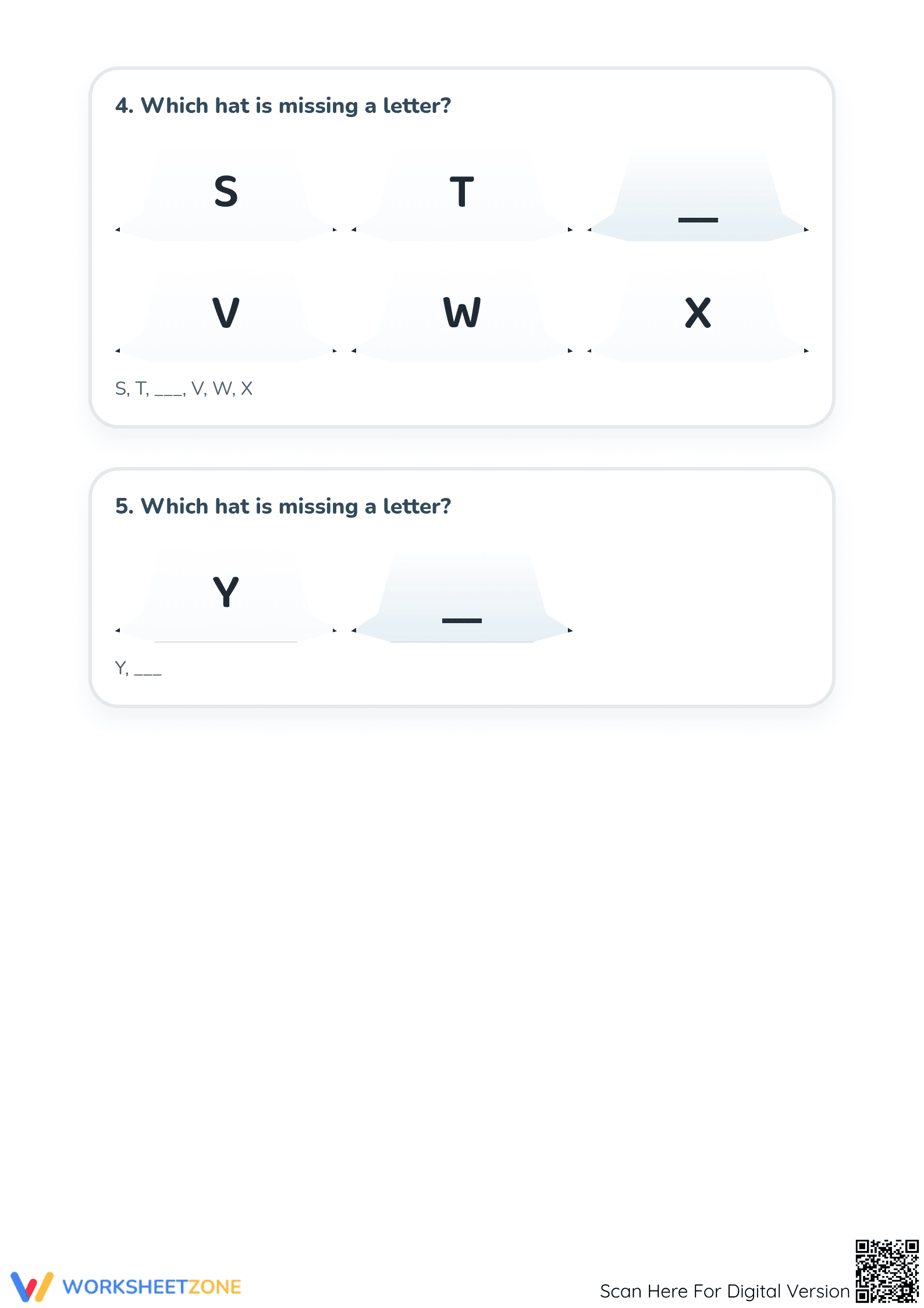 Essential Alphabet Missing Letters Worksheet | Preschool - Page 3