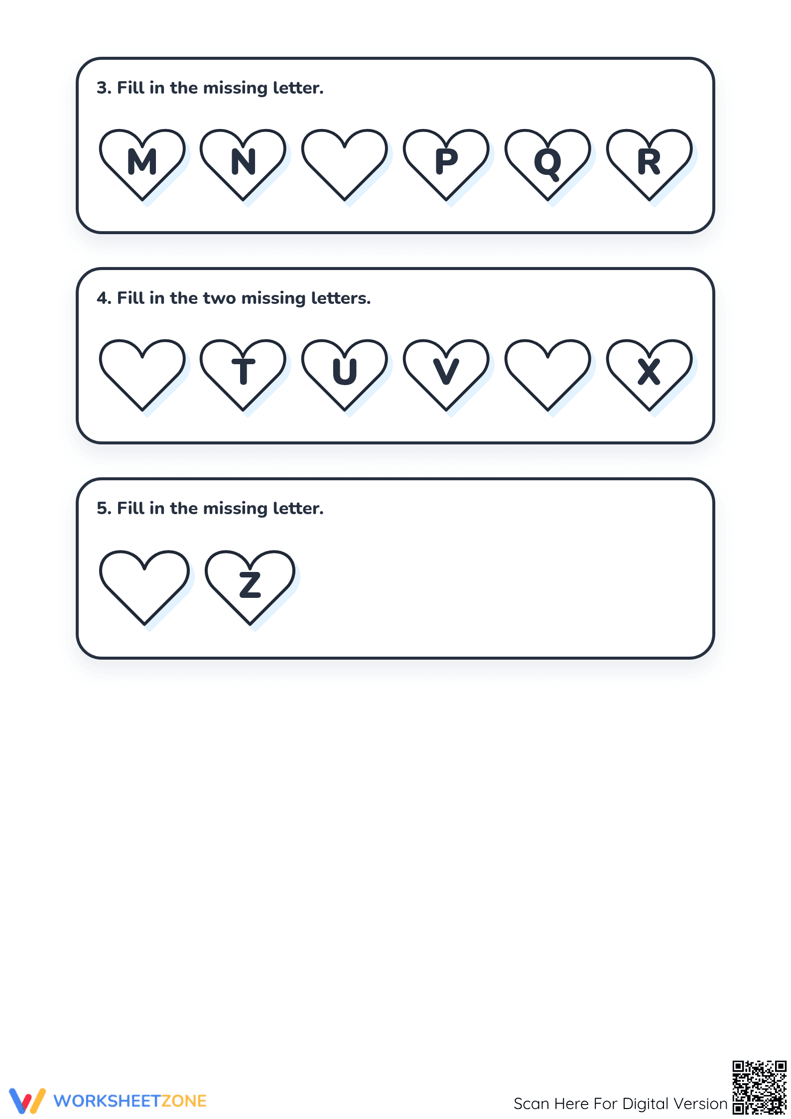 Printable Preschool Alphabet Sequence Worksheet - Page 2