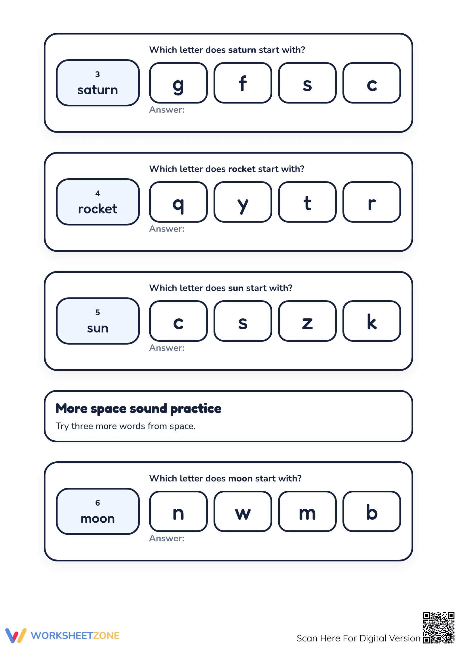 Essential Beginning Sounds Phonics Worksheet | Grade K-1 - Page 2