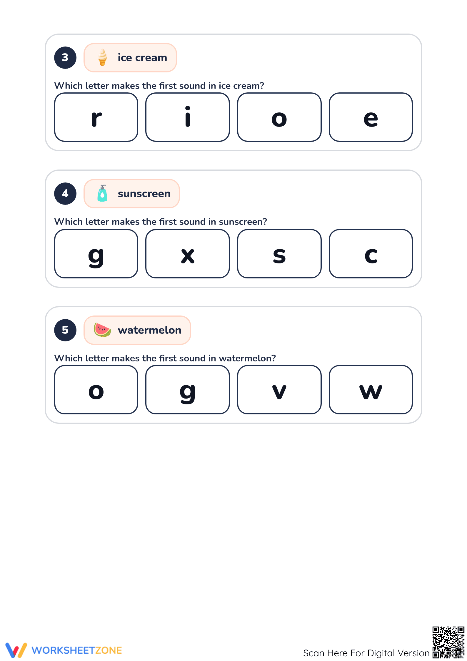 Essential Beginning Sounds Worksheet | Kindergarten ELA - Page 2
