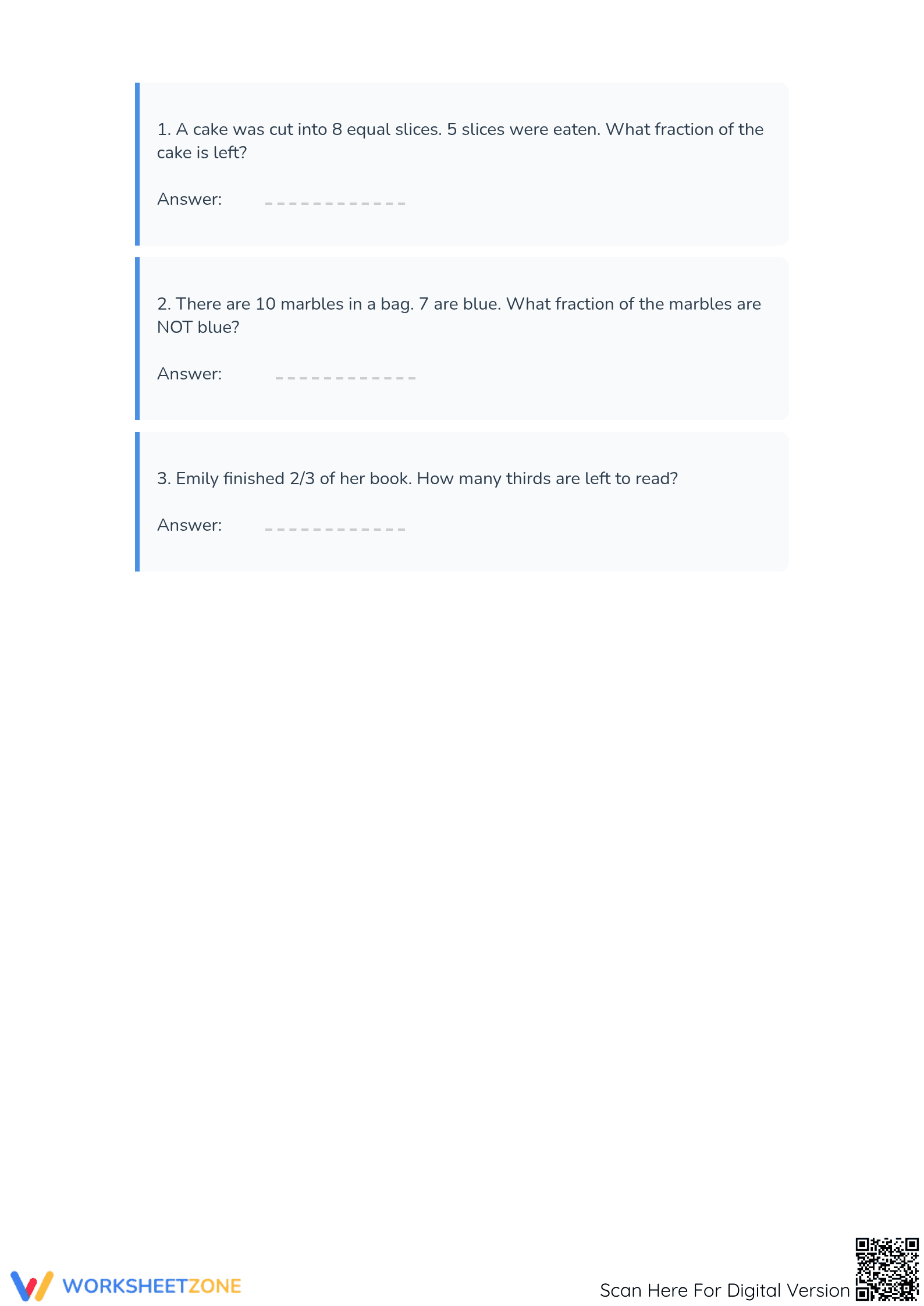 Essential Fraction Models Worksheet | Grade 3 Math - Page 4