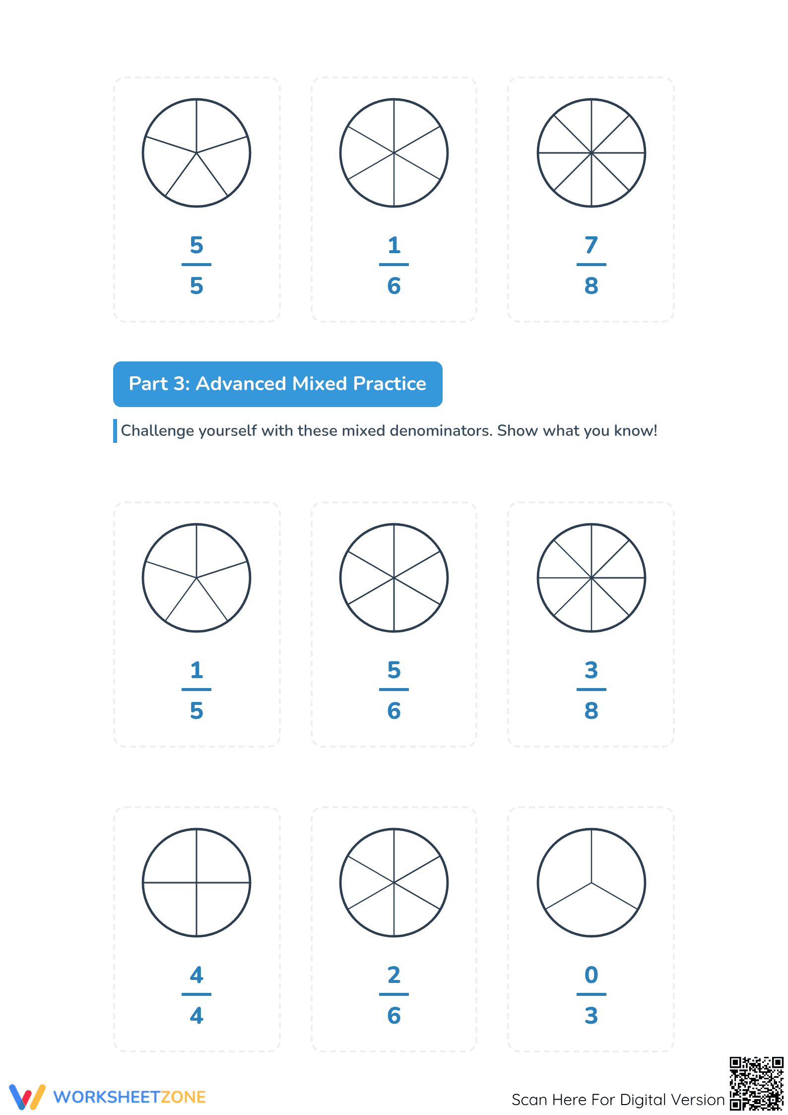 Essential Modeling Fractions with Circles | Grade 3-5 Math - Page 3