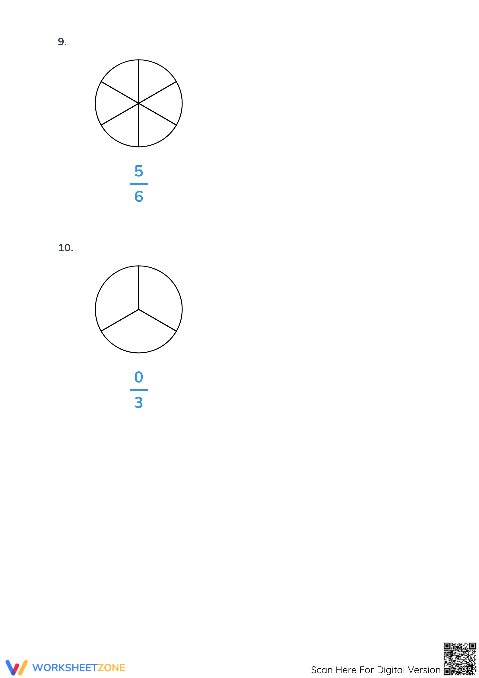 Modeling Fractions with Circles - Printable Grade 3 Math - Page 5
