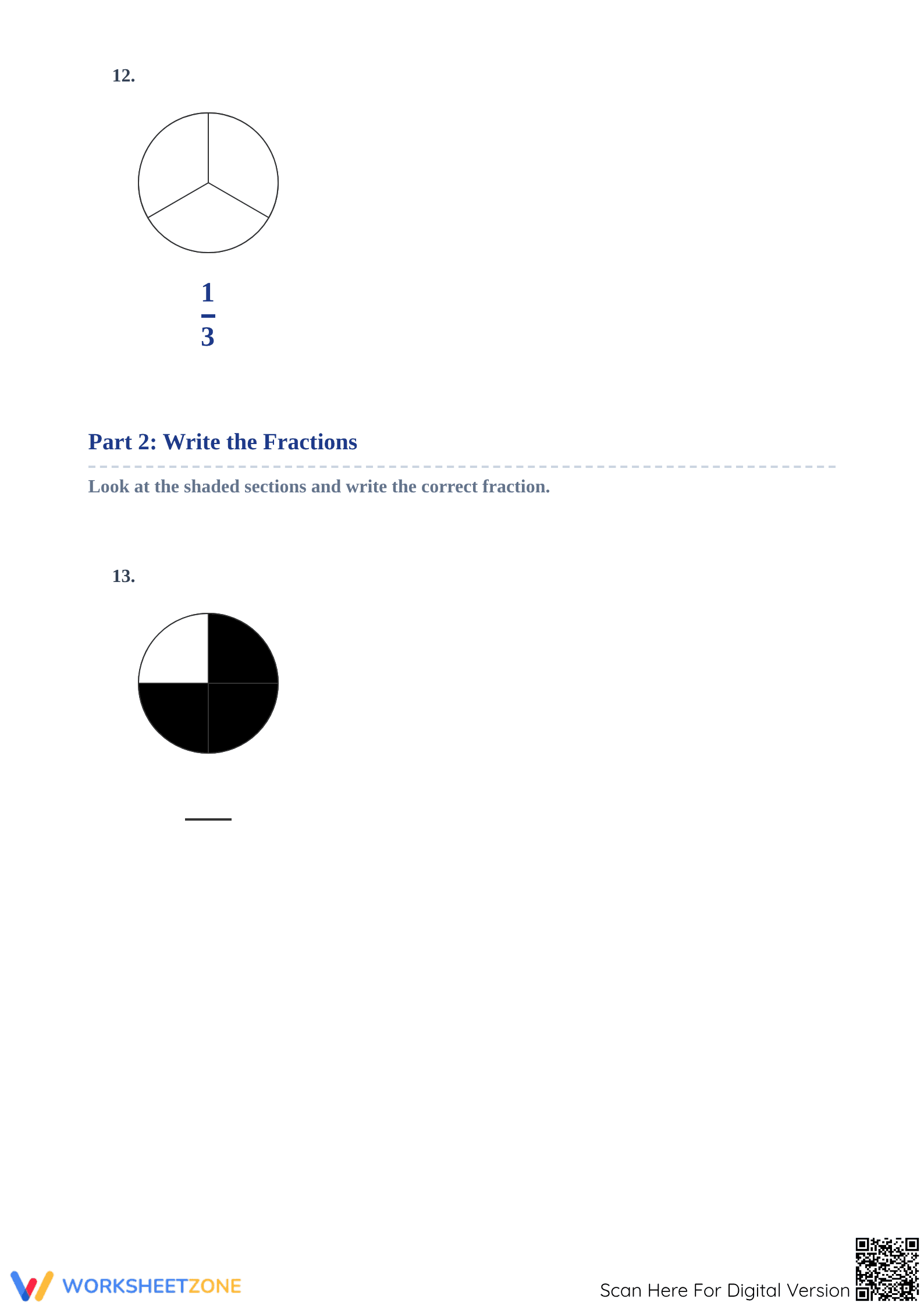 Modeling Fractions with Circles Worksheet | Printable Math - Page 5