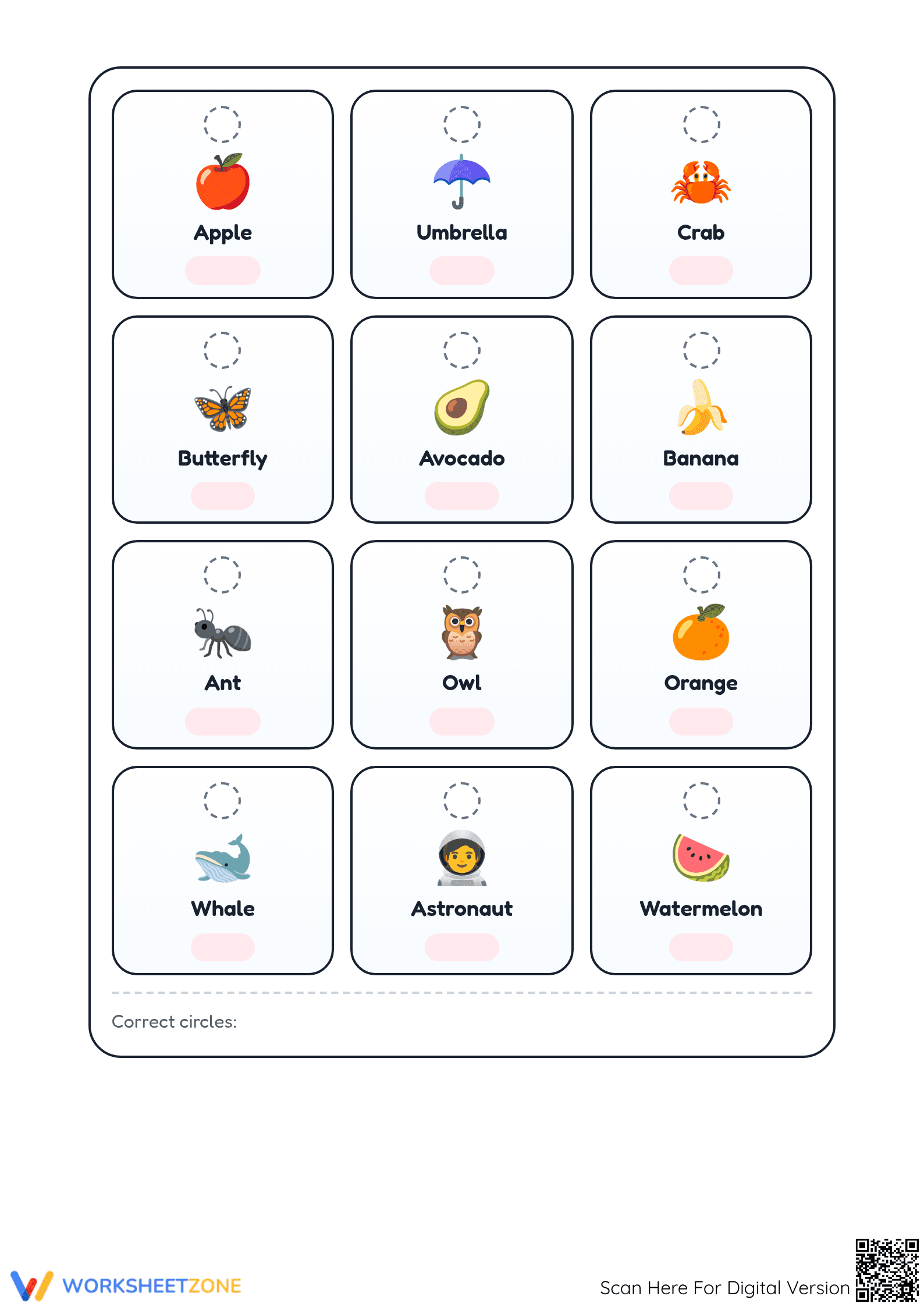 Beginning Sounds Letter A — Printable Preschool Worksheet - Page 2