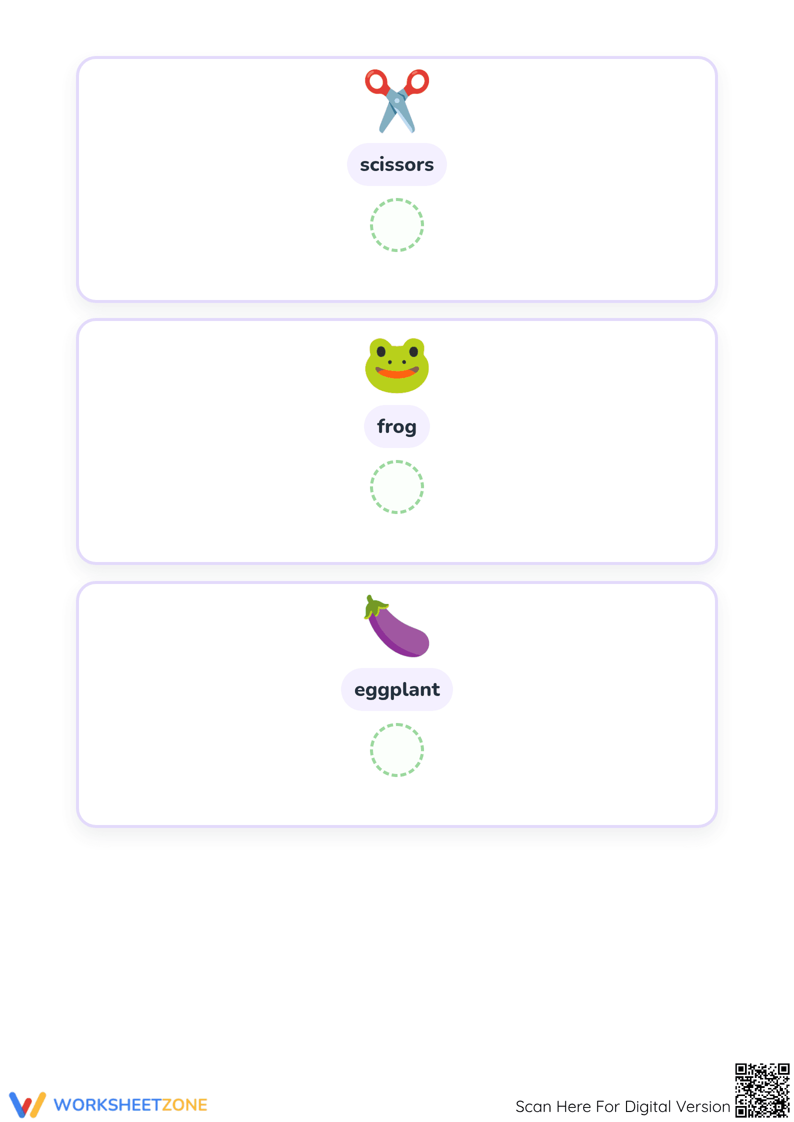 Printable Letter E Beginning Sounds Worksheet for Preschool - Page 4