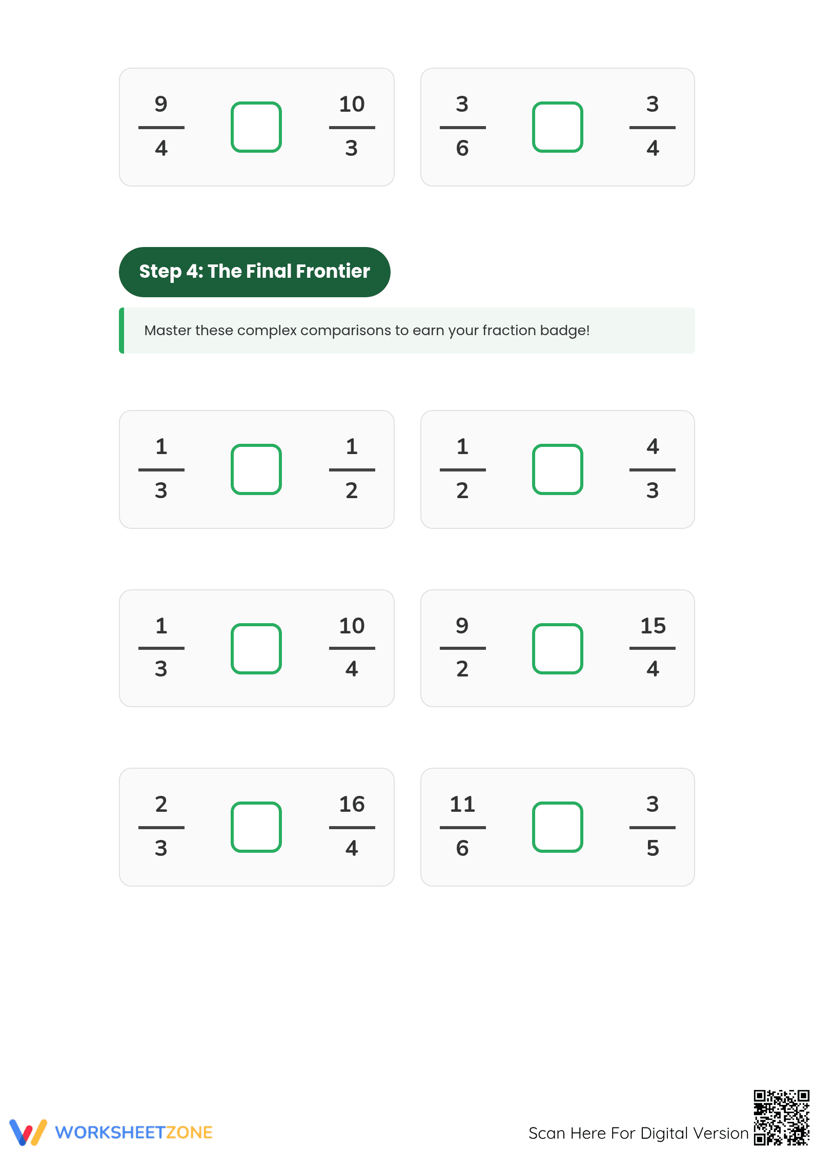 Comparing Simple and Improper Fractions | Essential Math - Page 4