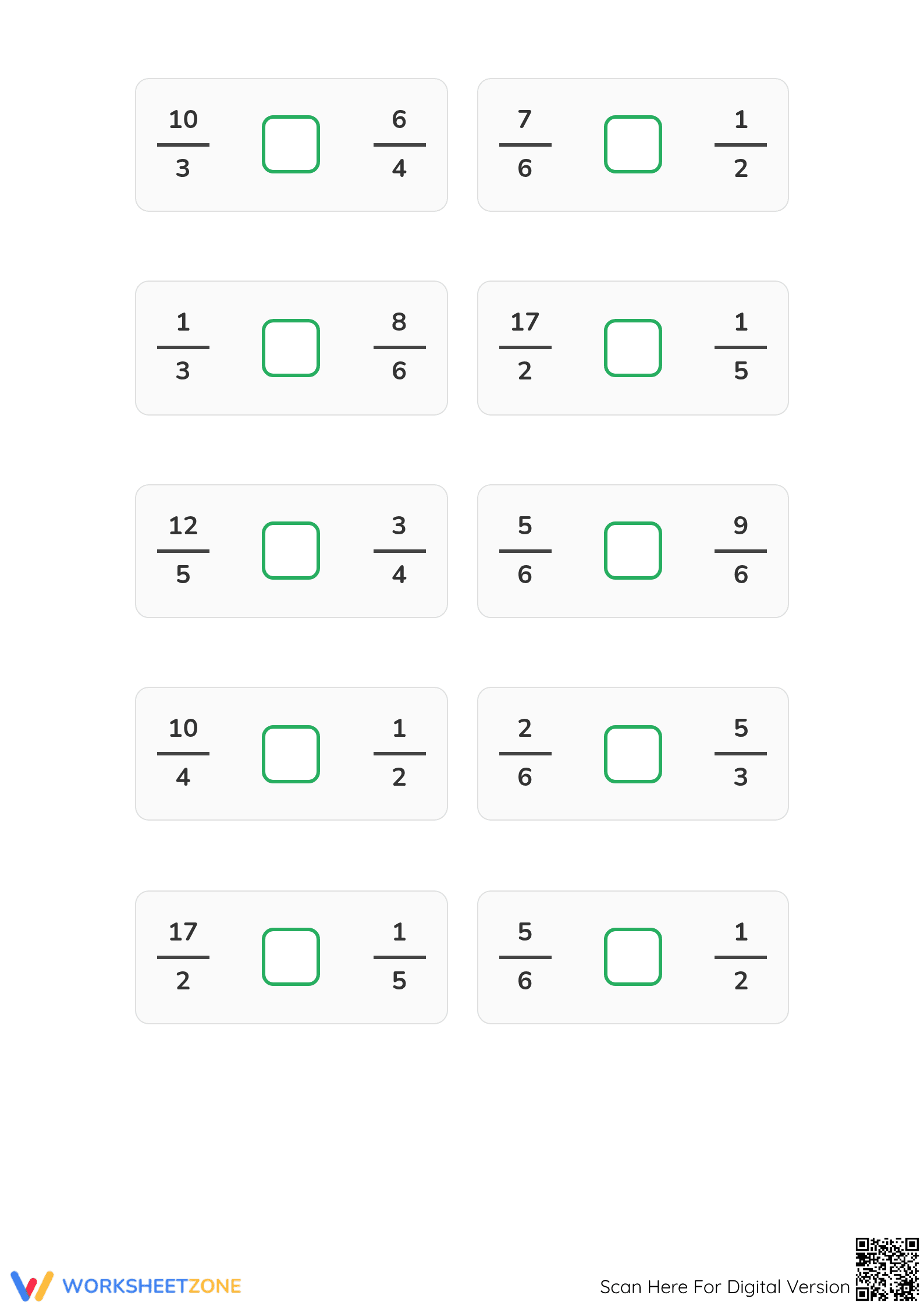 Comparing Simple and Improper Fractions | Essential Math - Page 5