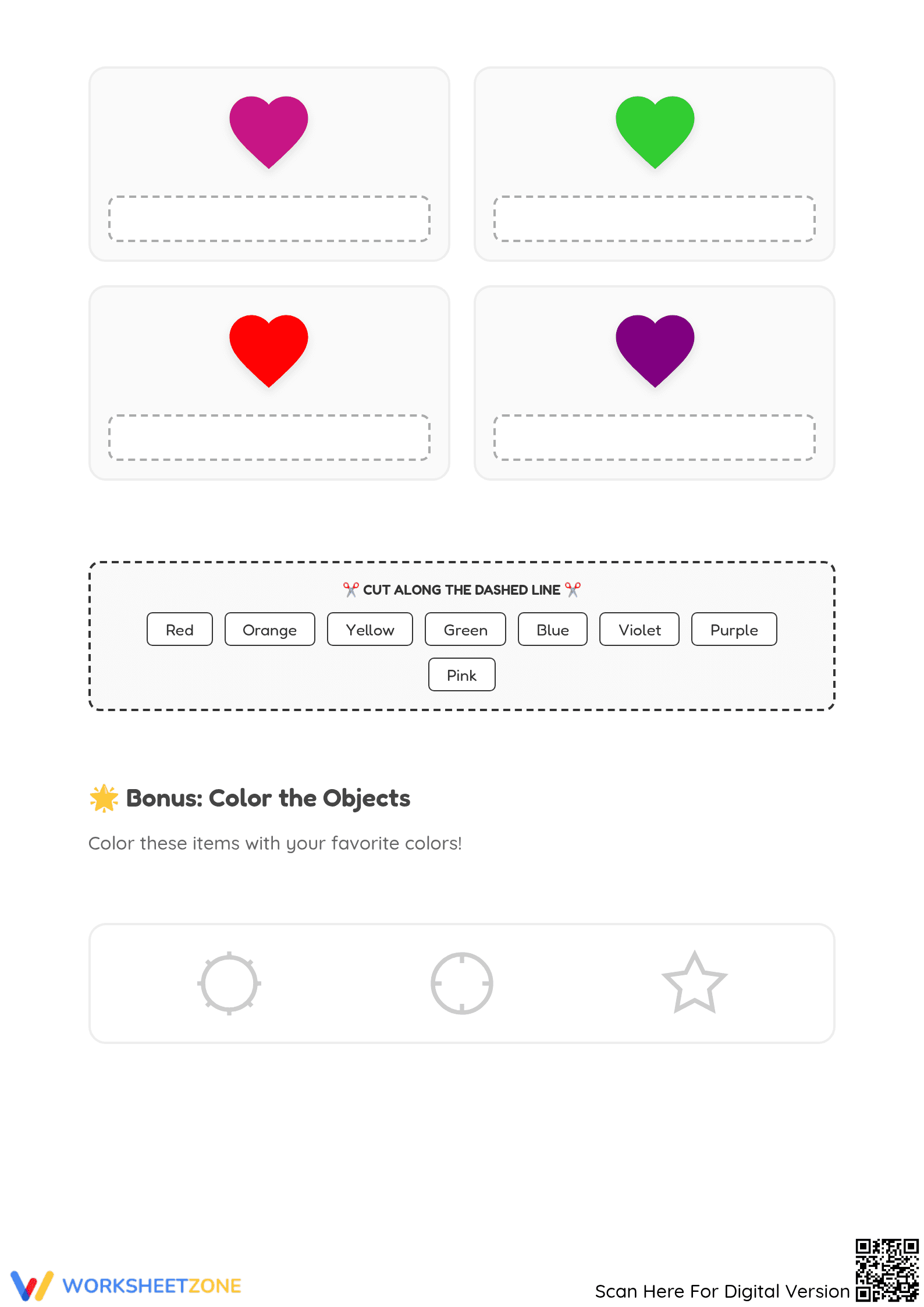 Essential Color Words Worksheet | Kindergarten ELA - Page 2