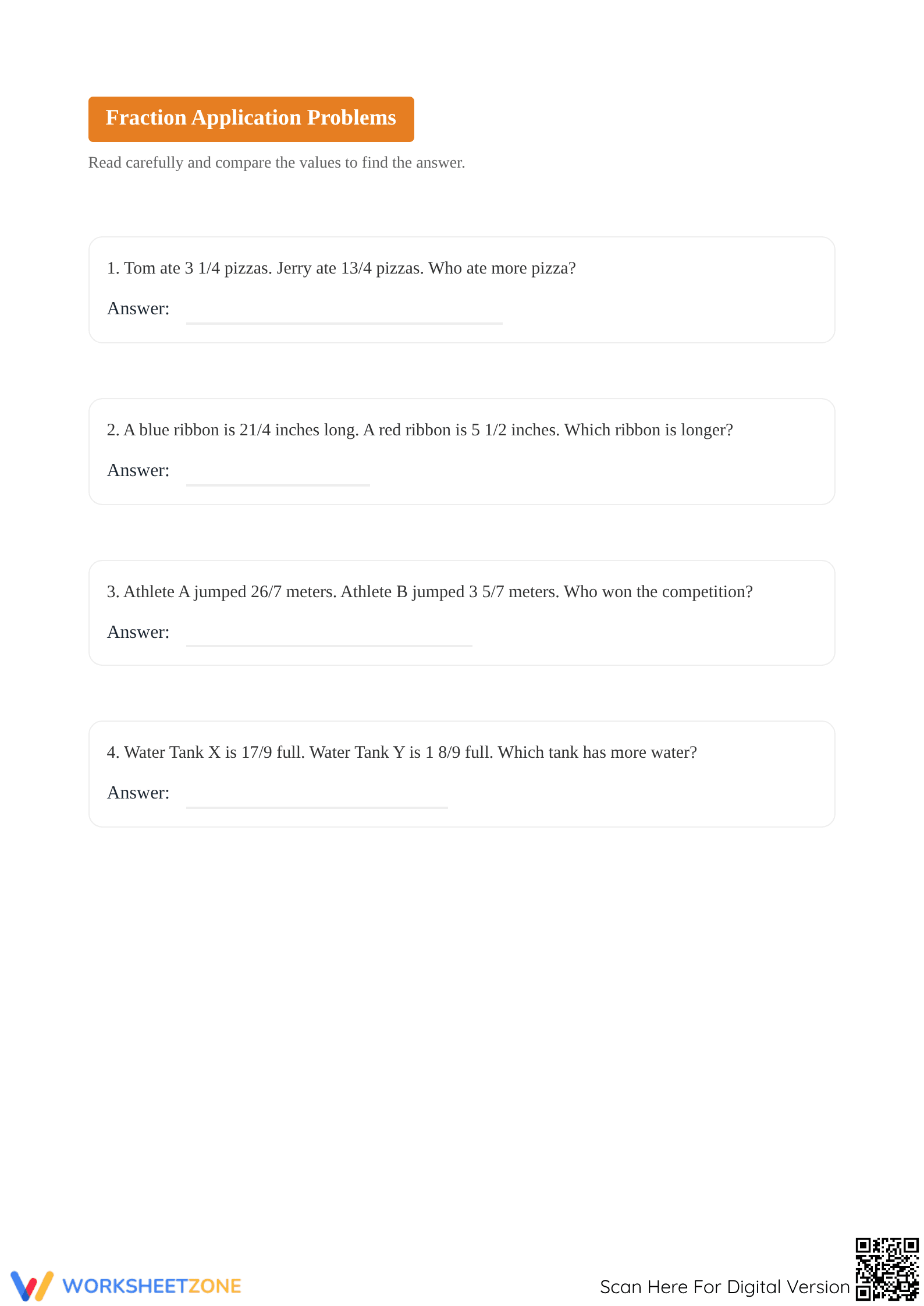 Comparing Fractions Worksheet | Essential Grade 4-5 Math - Page 4