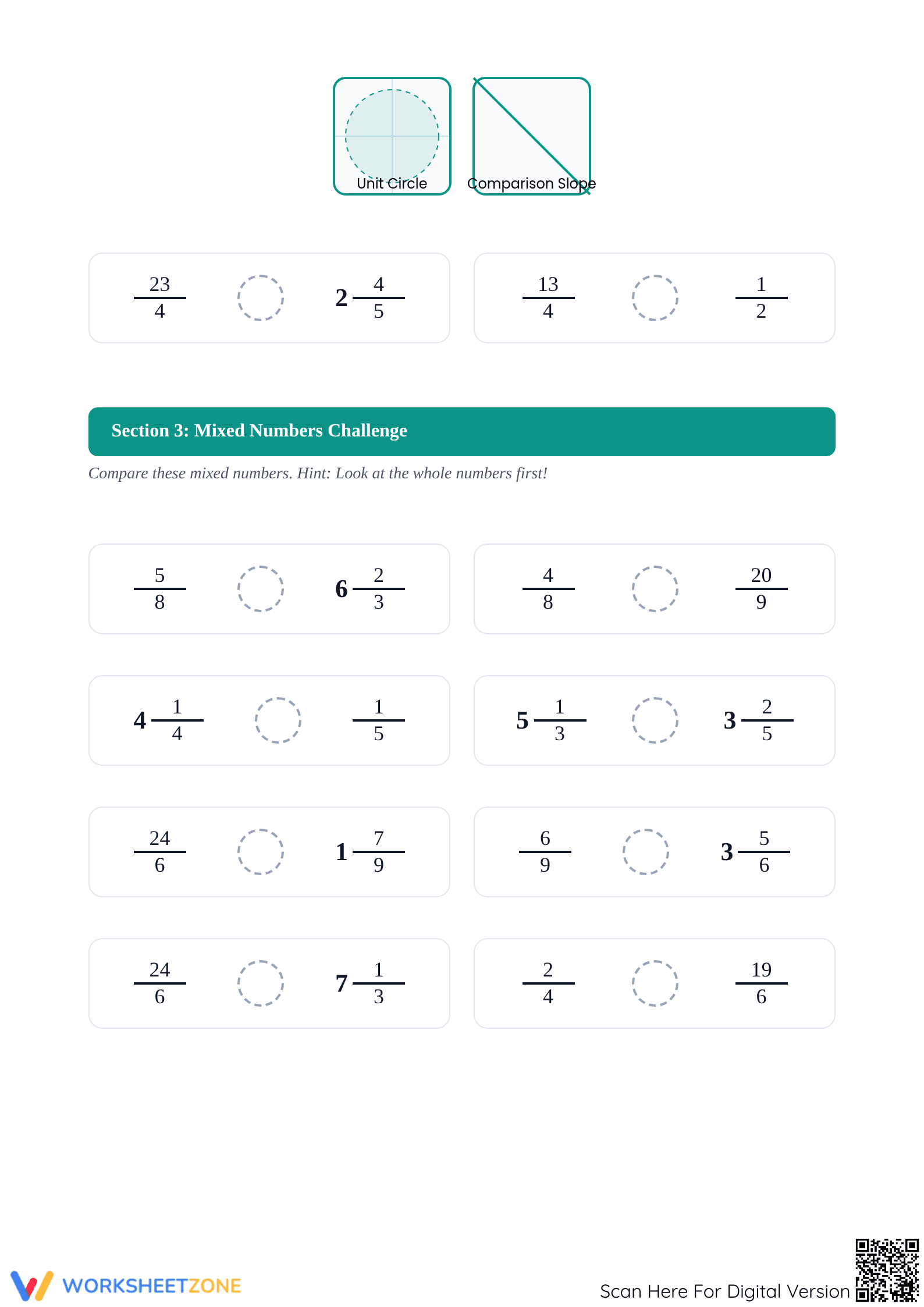 Essential Comparing Fractions Worksheet | Grade 4-6 Ready - Page 2