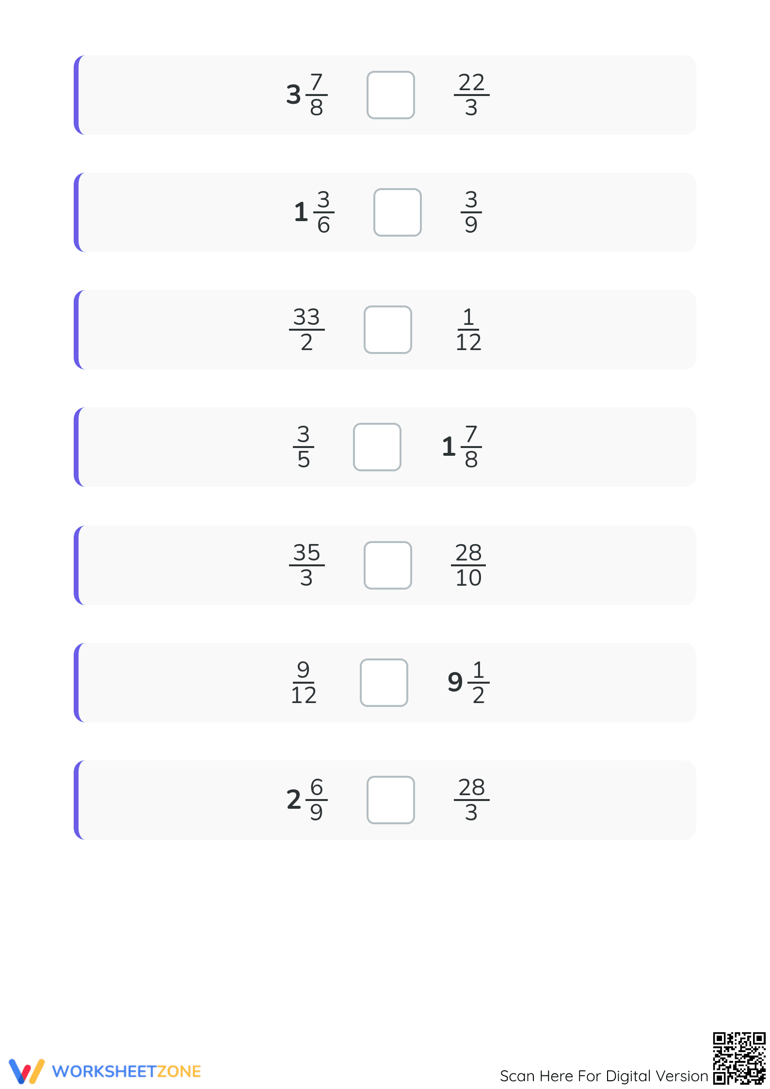 Essential Fractions Worksheet | Grade 4 Printable - Page 3
