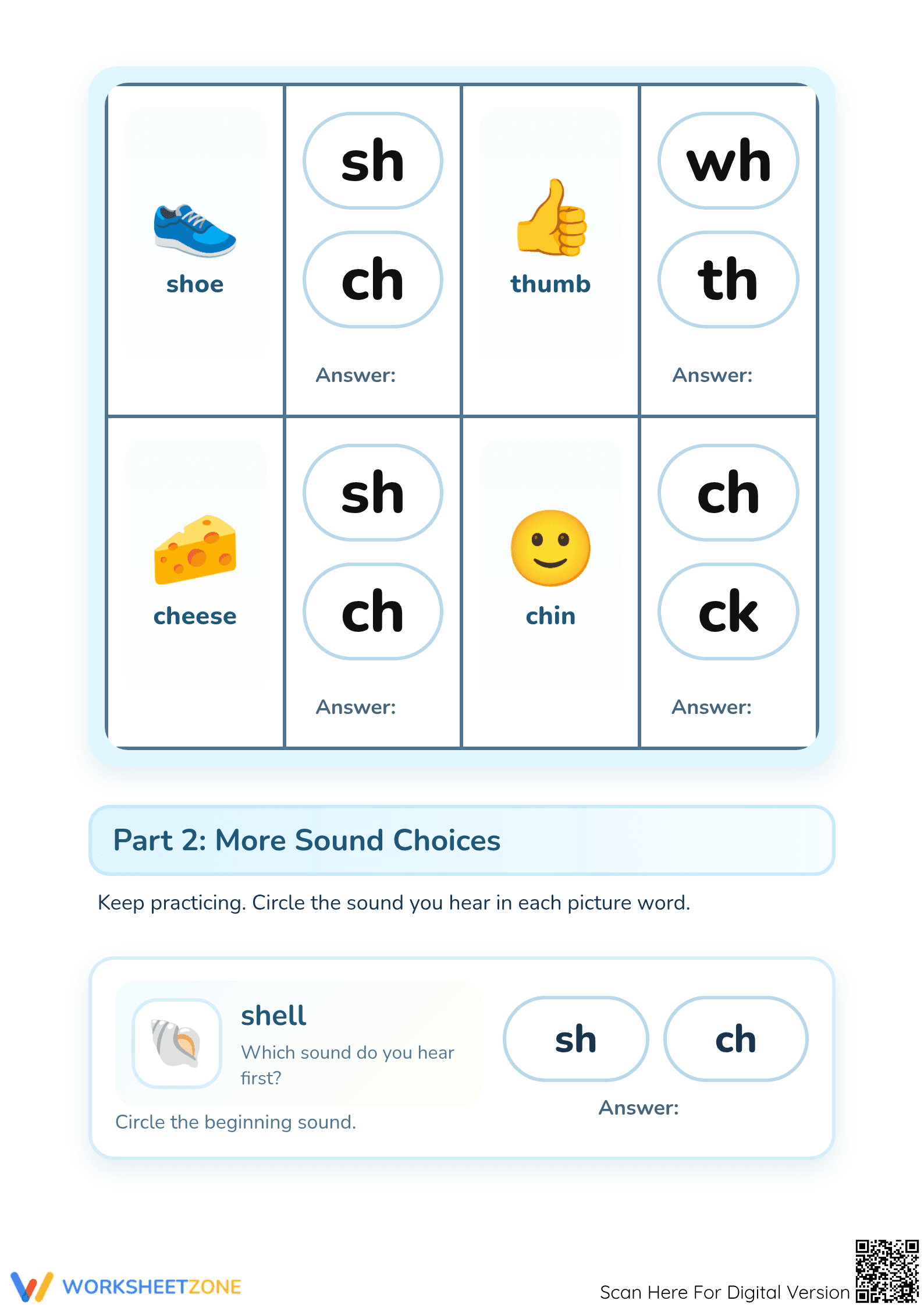 Essential Circle the Sound Worksheet | Preschool ELA Phonics - Page 2