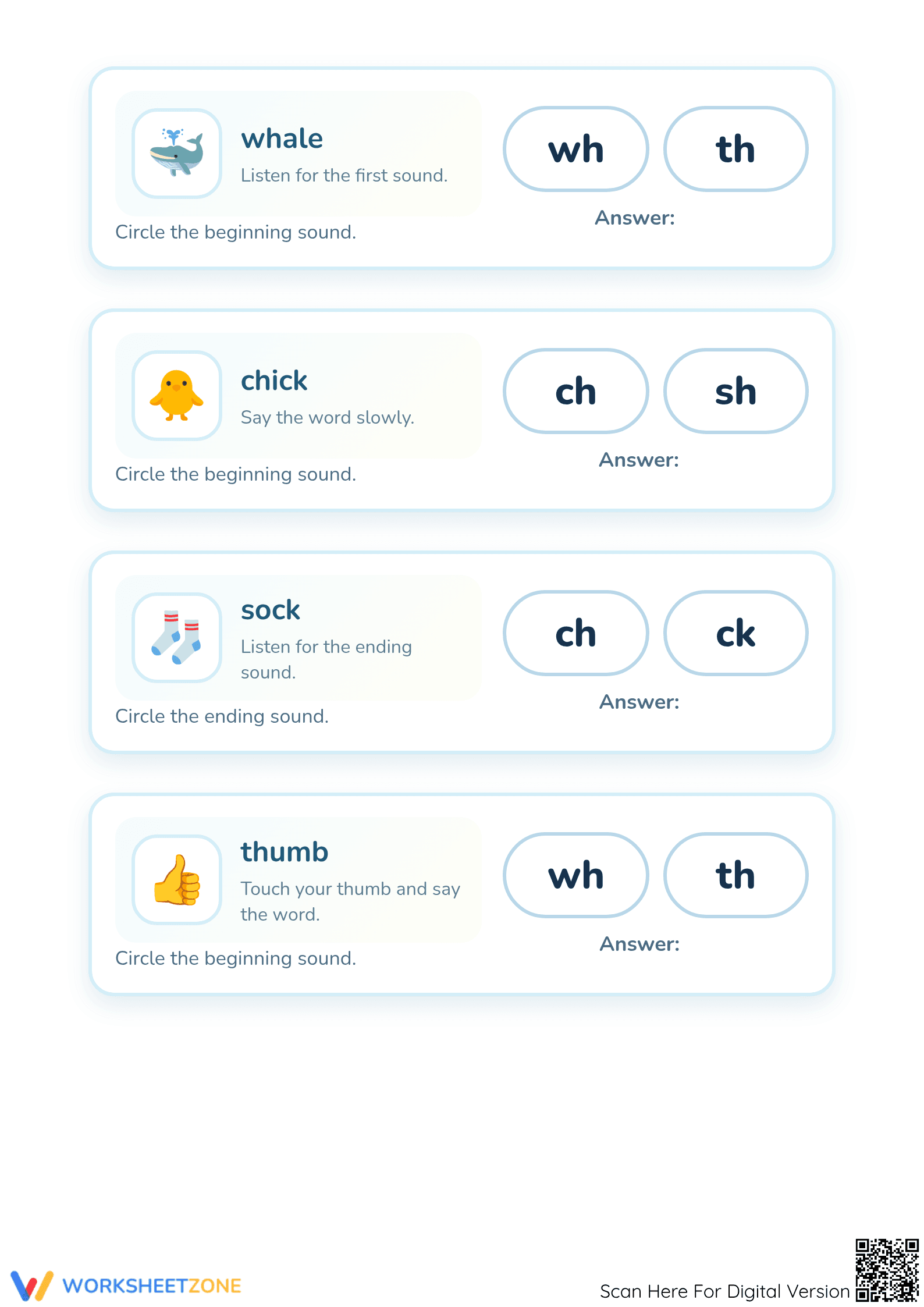 Essential Circle the Sound Worksheet | Preschool ELA Phonics - Page 3