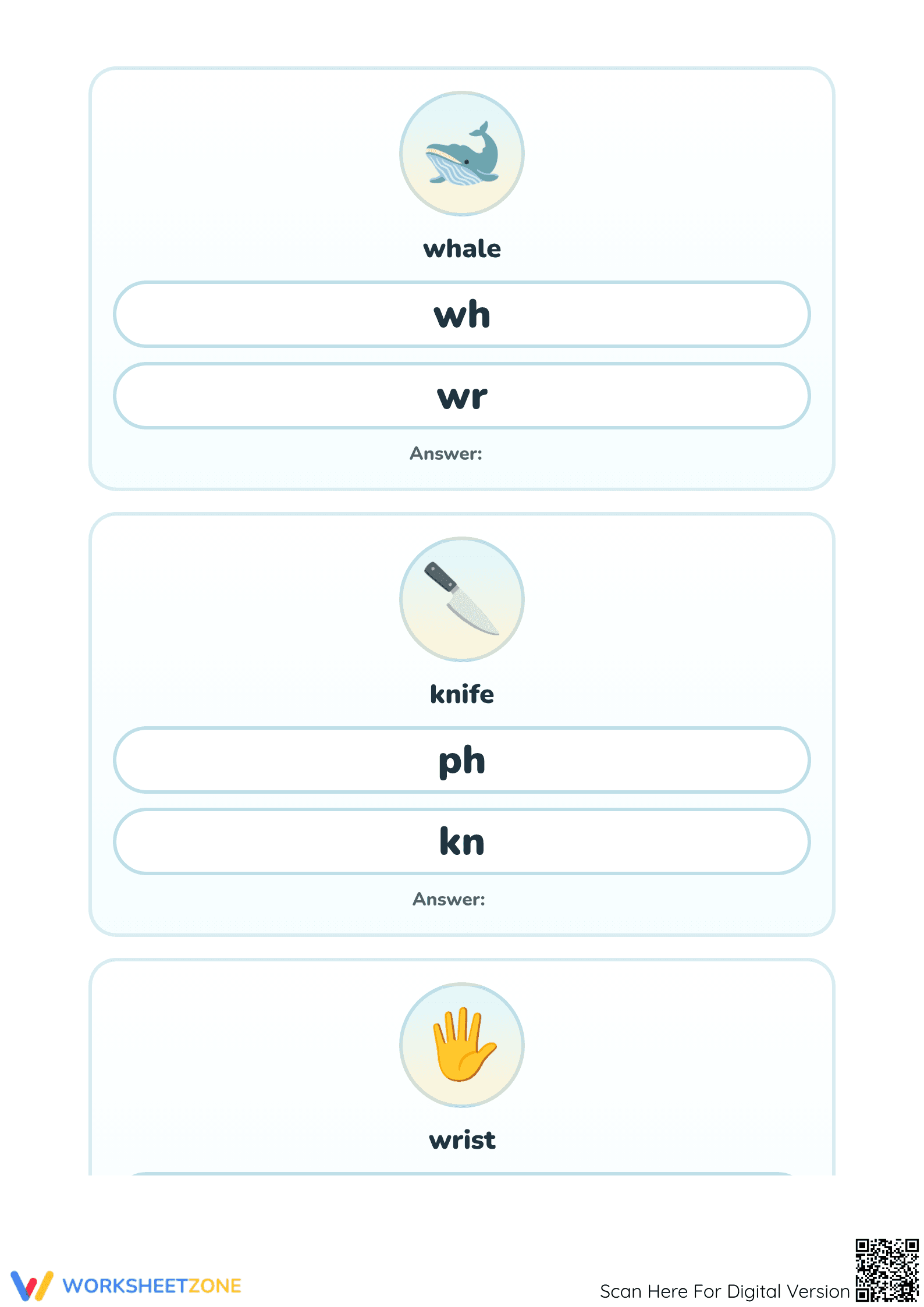Essential Consonant Digraphs Worksheet | Preschool Phonics - Page 2
