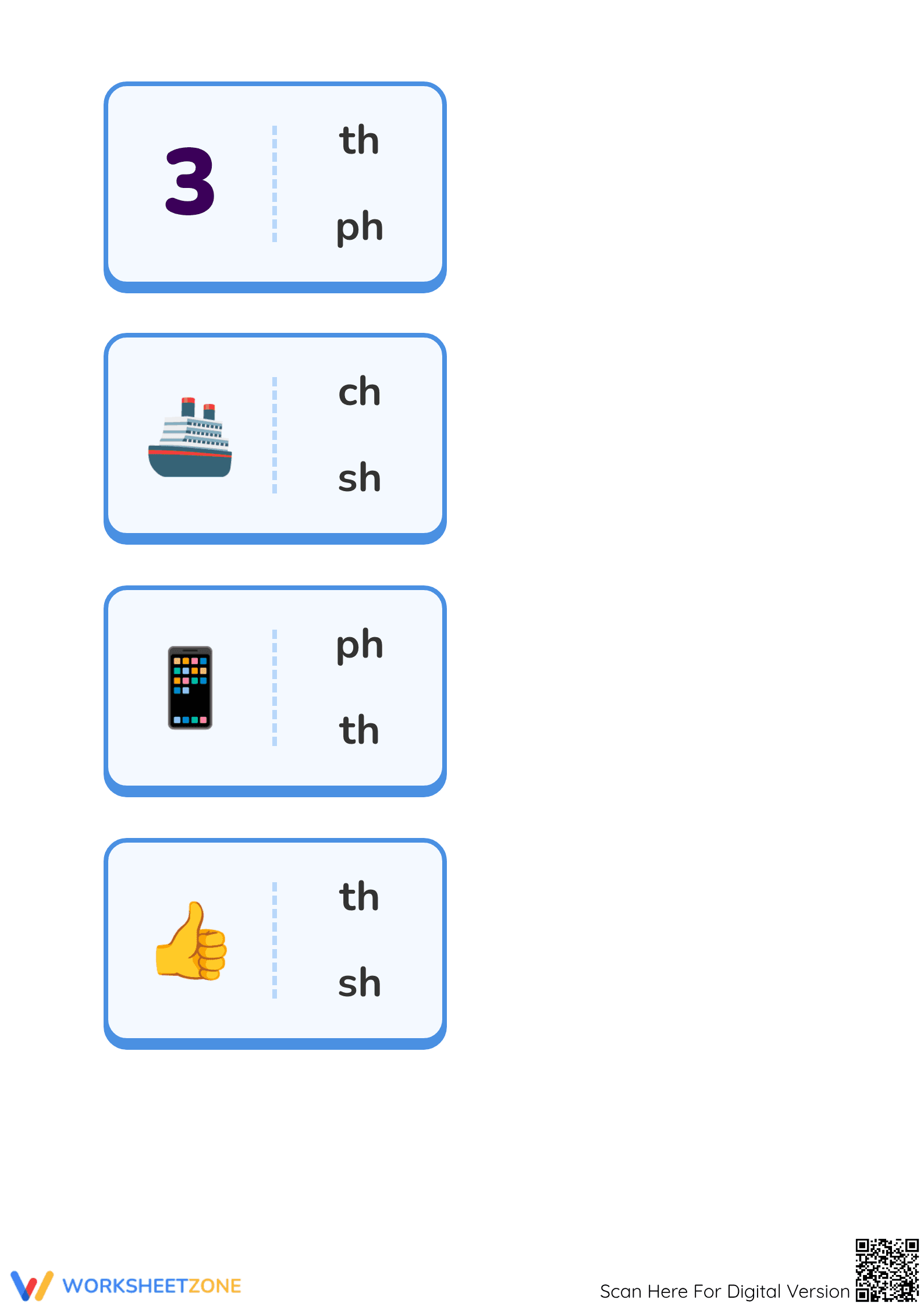 Essential Digraphs Worksheet | Preschool ELA Printable - Page 2