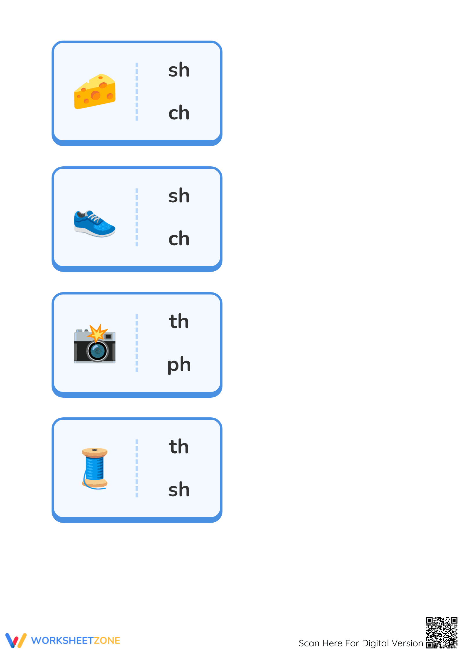 Essential Digraphs Worksheet | Preschool ELA Printable - Page 3