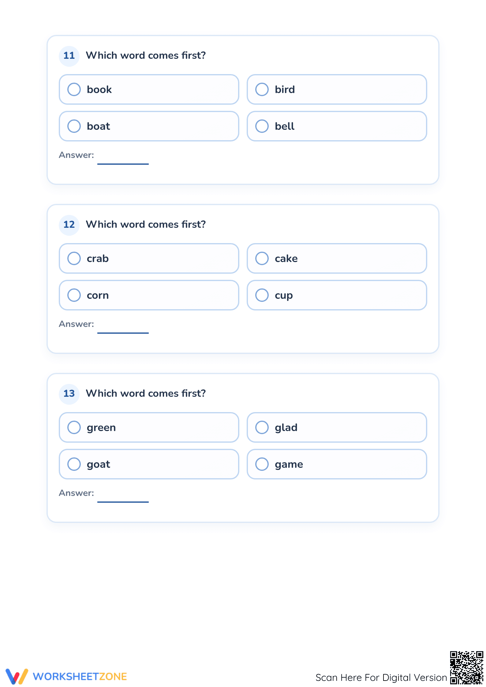 Grade 1 Alphabetical Order | Essential Printable Worksheet - Page 5