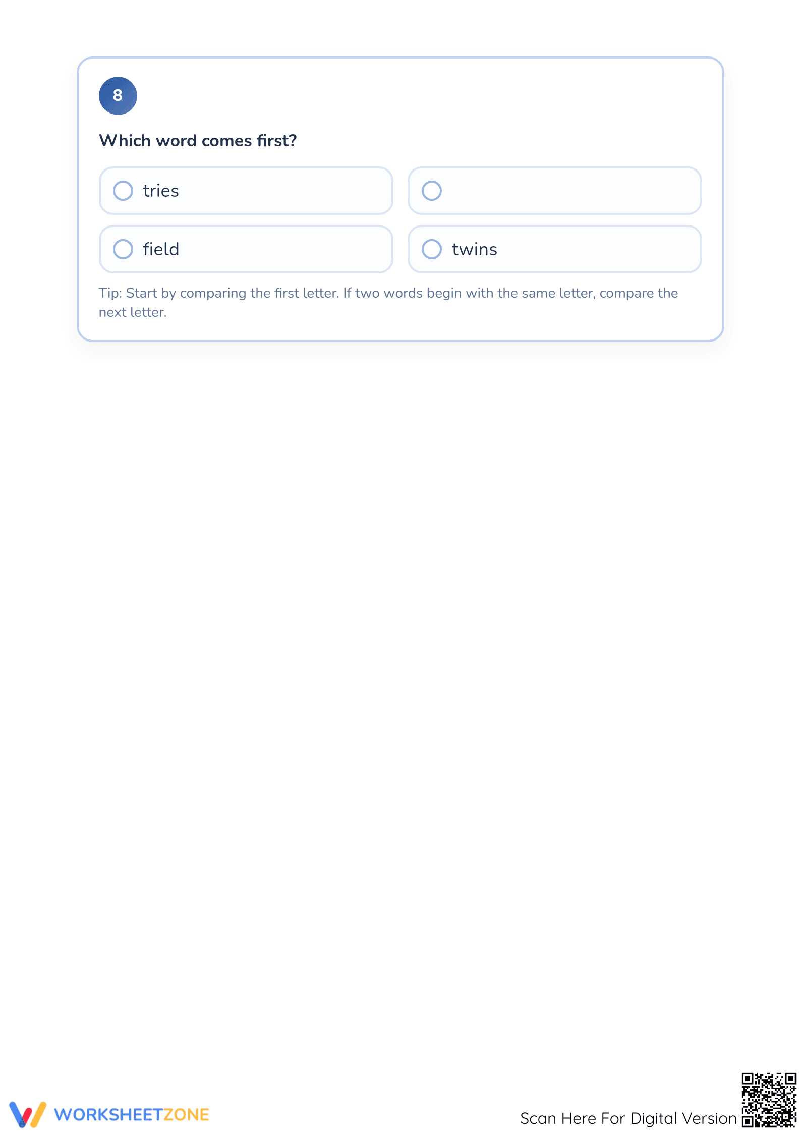 Grade 1 Alphabetical Order — Printable No-Prep Worksheet - Page 4