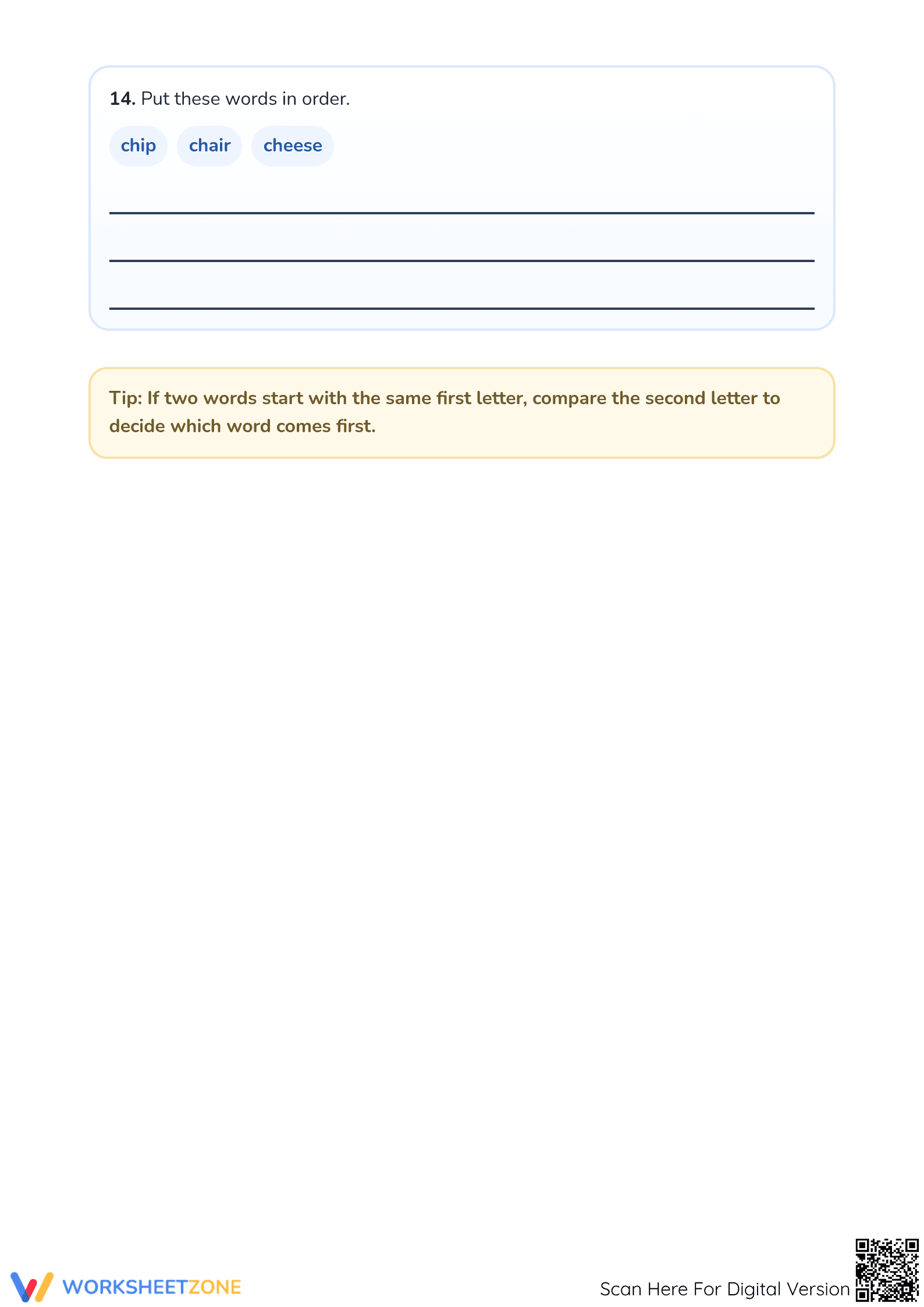 Alphabetical Order Worksheet | Printable Grade 1 ELA - Page 4