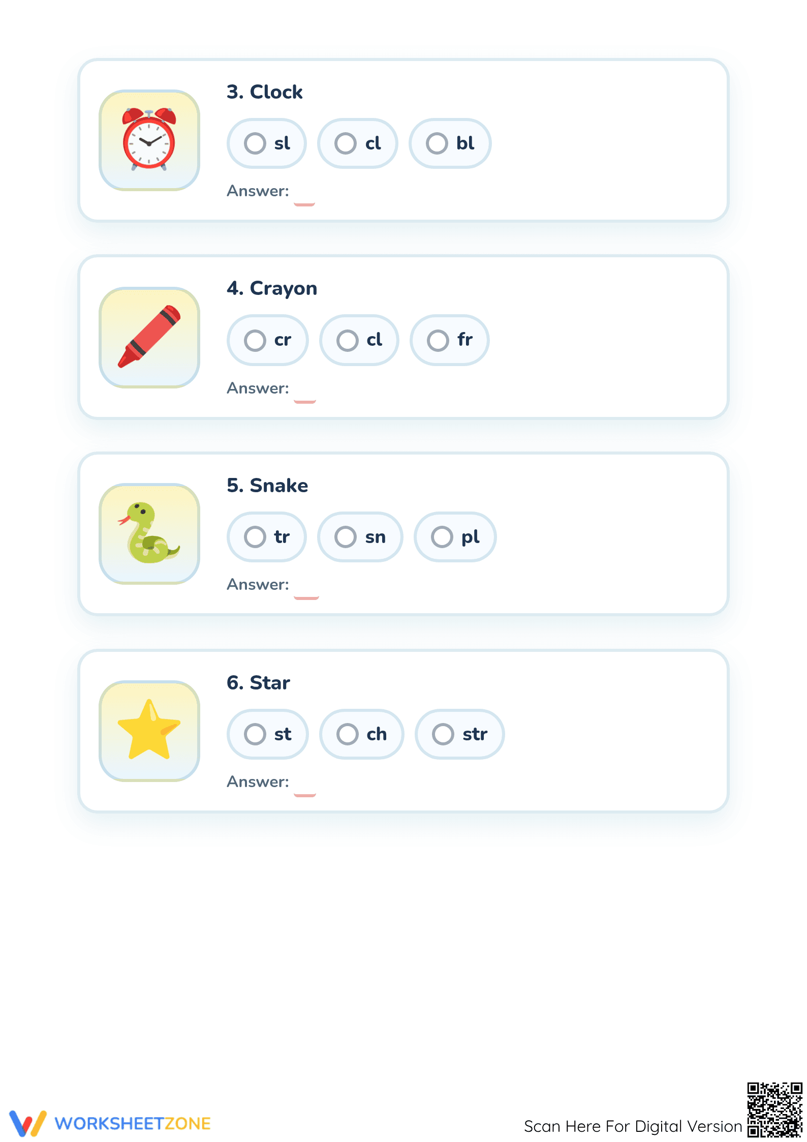 Printable Beginning Blends Practice | Preschool ELA - Page 2