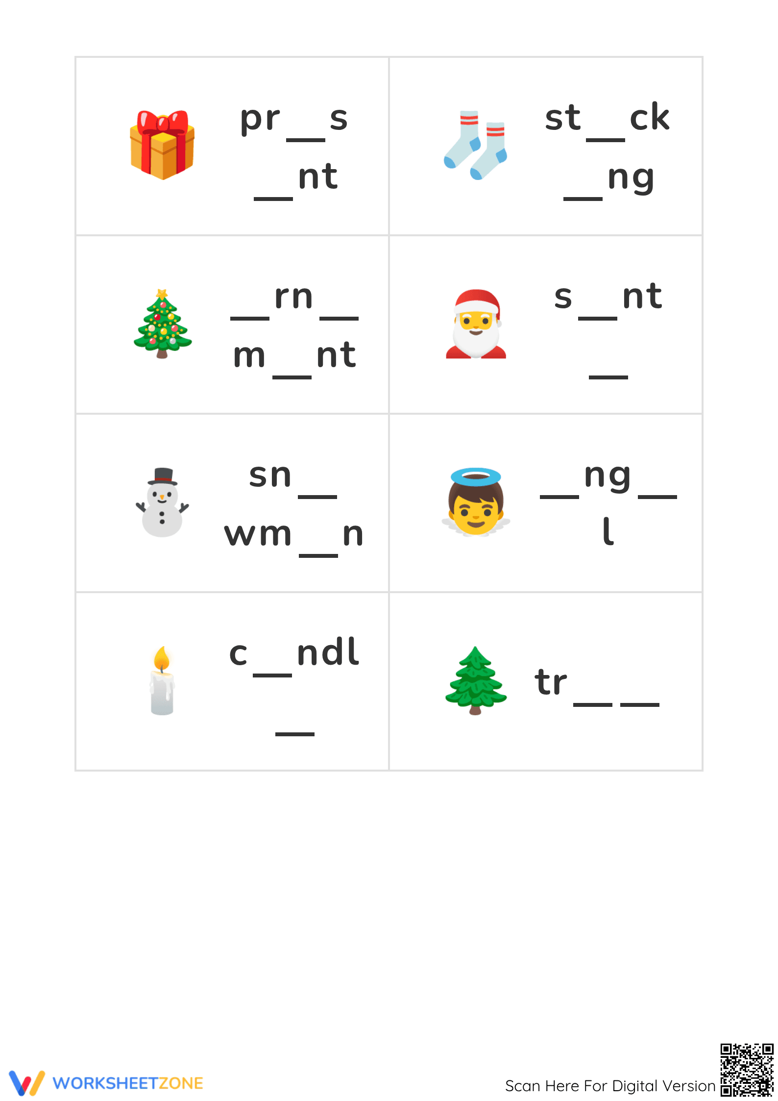Printable Missing Vowels Worksheet | Preschool ELA - Page 2