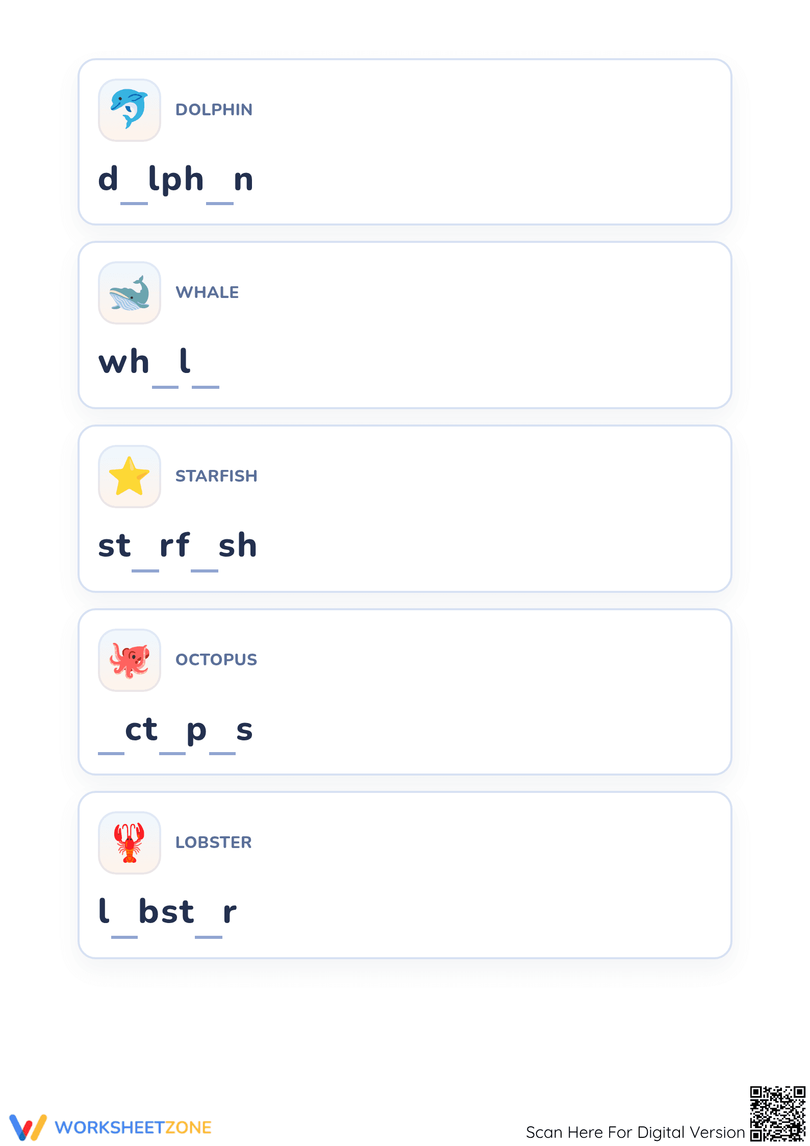Preschool Ocean Vowels — Printable No-Prep Worksheet - Page 2