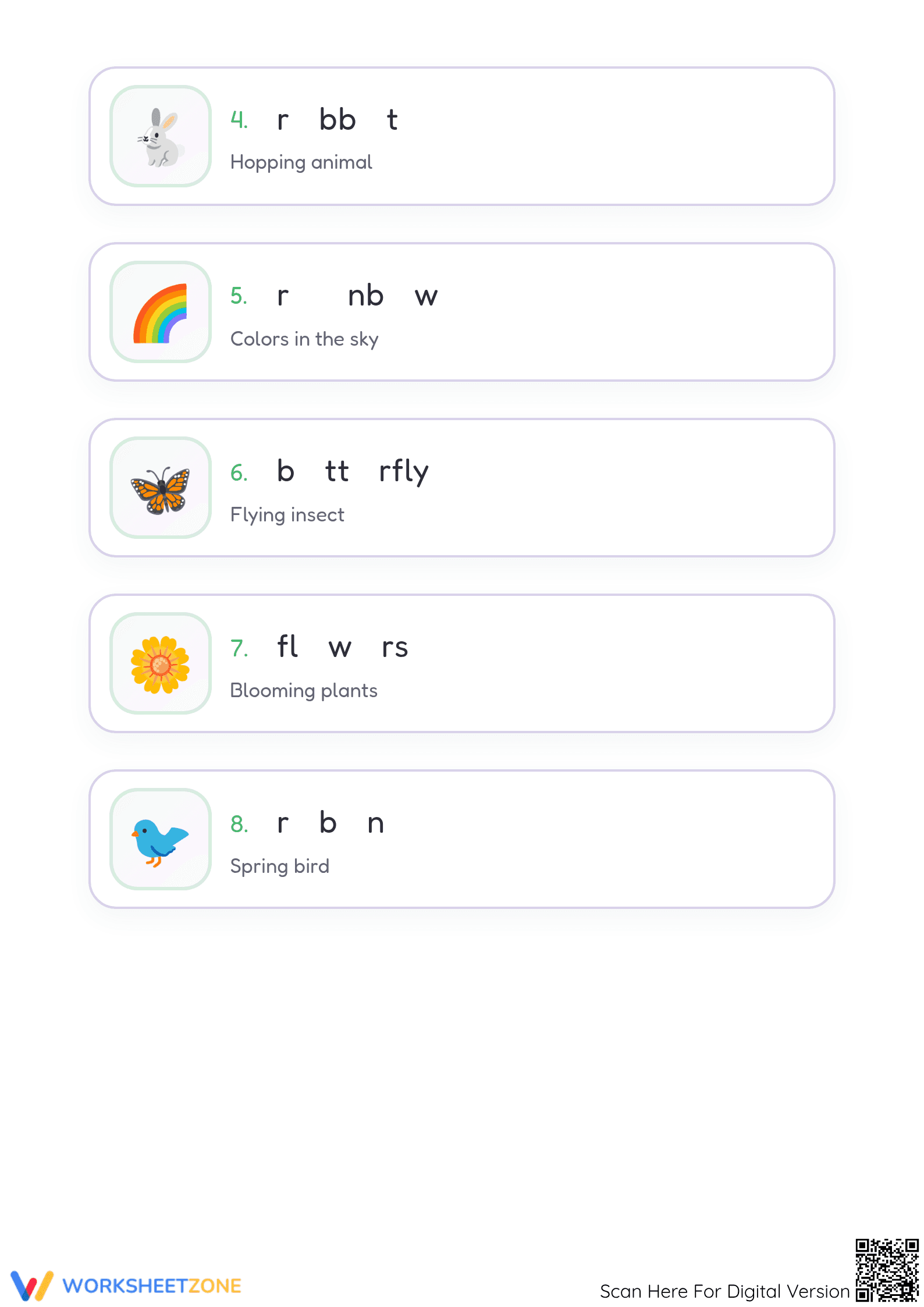 Essential Spring Vowels Worksheet | Preschool ELA Printable - Page 2