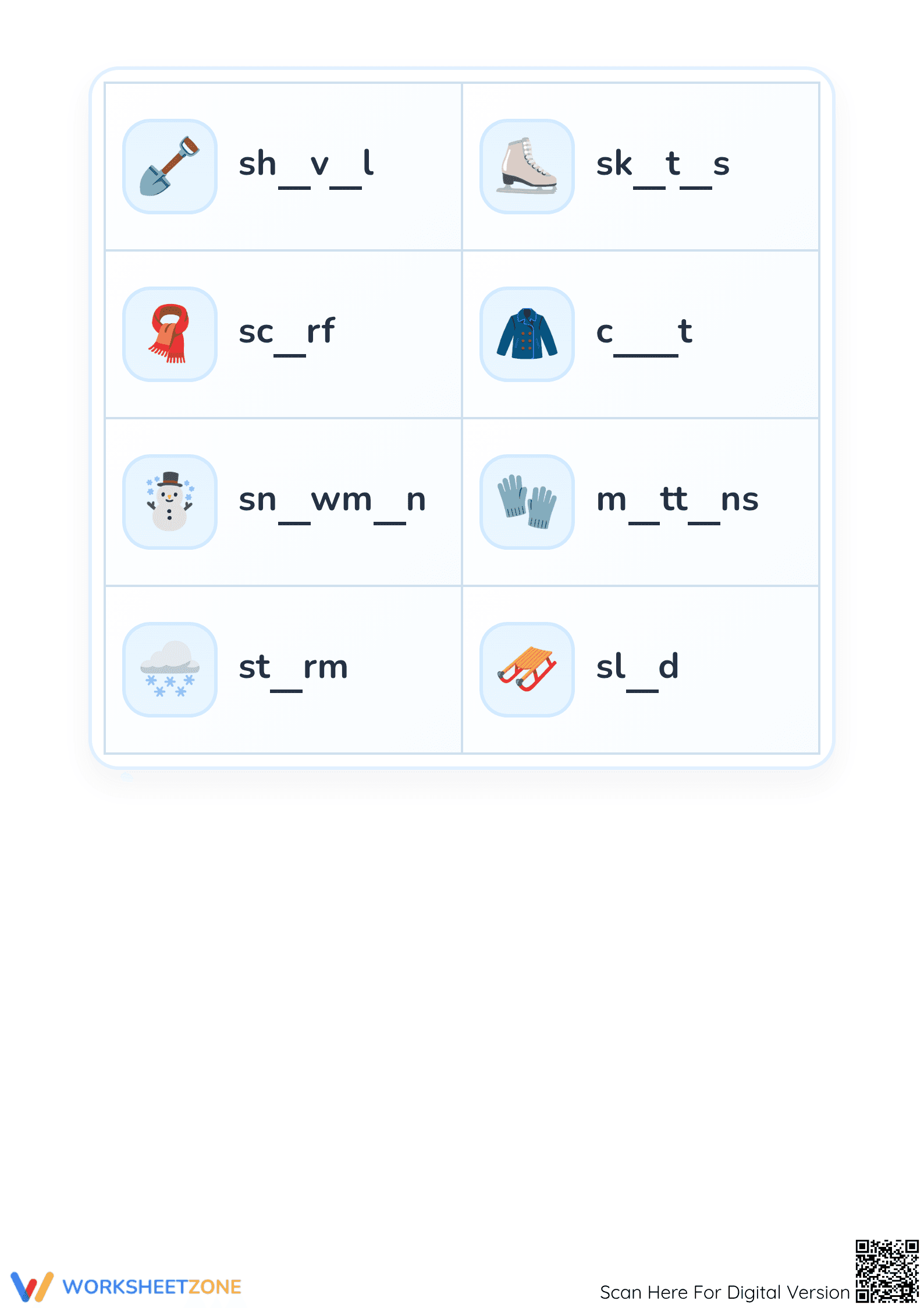 Essential Winter Vowel Practice | Preschool ELA - Page 2