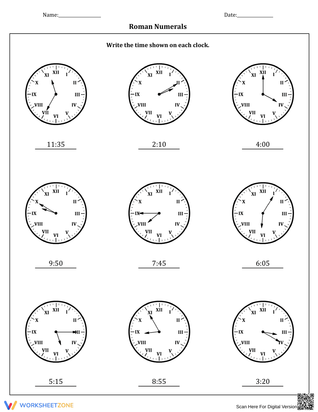 Telling Time with Roman Numerals Made Easy - Page 2