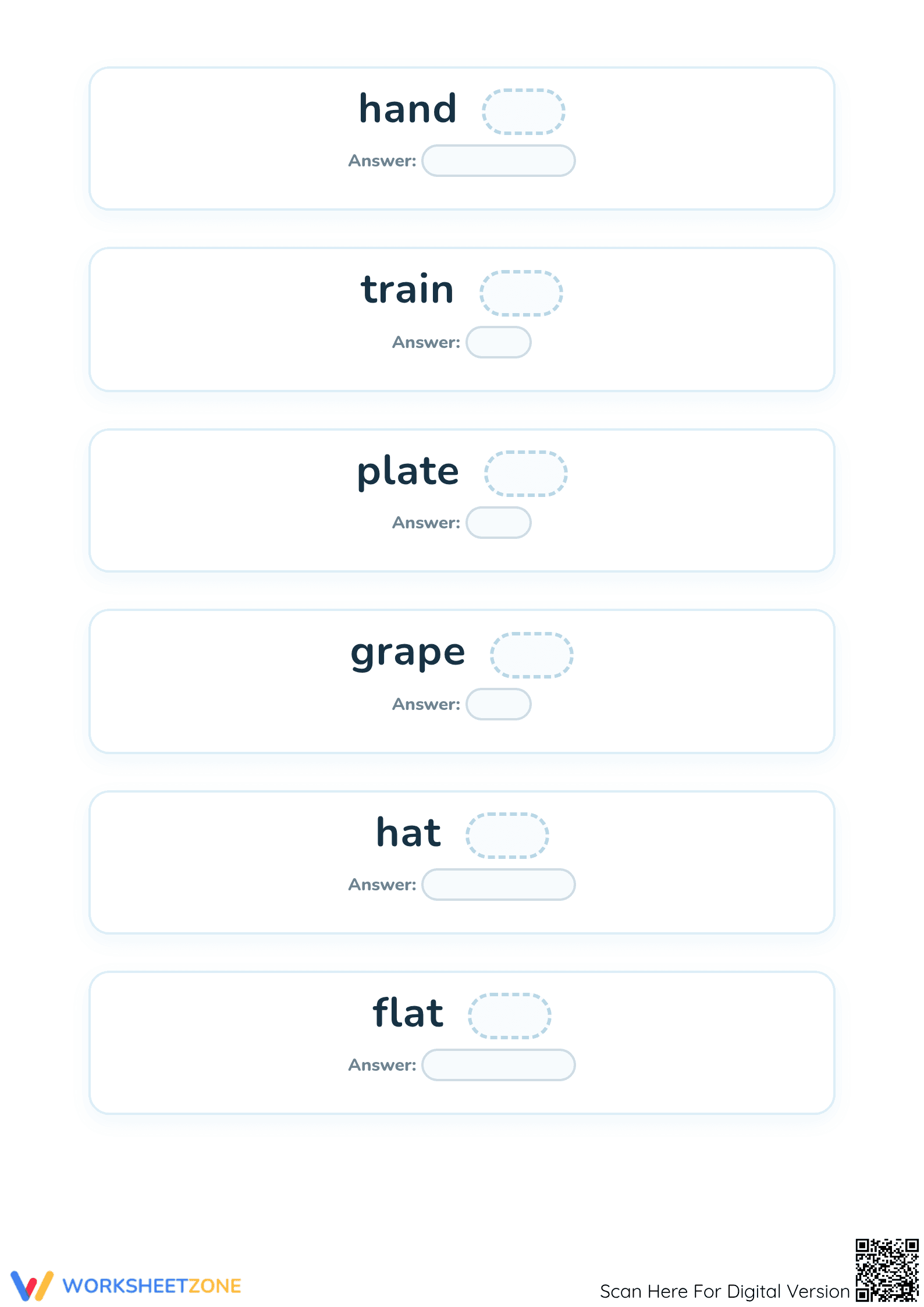 Grade 1 Long Vowel A — Printable No-Prep Worksheet - Page 3