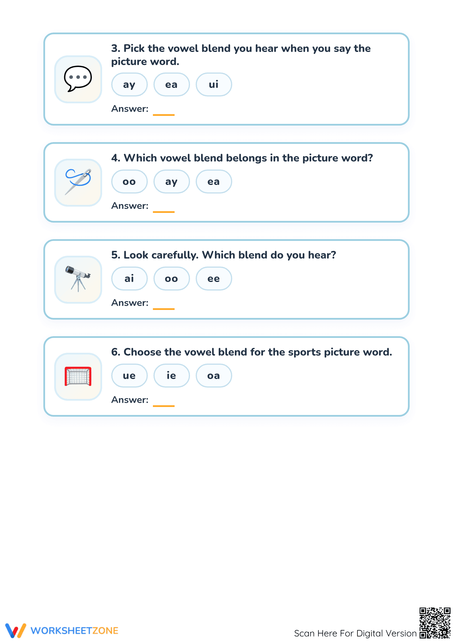 Essential Blending Vowels Worksheet | Grade 1 Phonics - Page 2