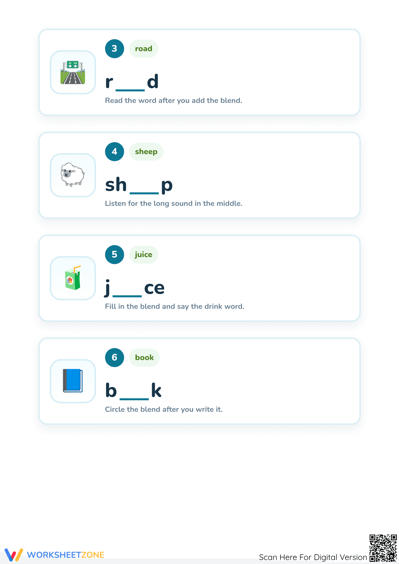 Blending Vowels Worksheet | Essential Grade 1 ELA Practice - Page 2