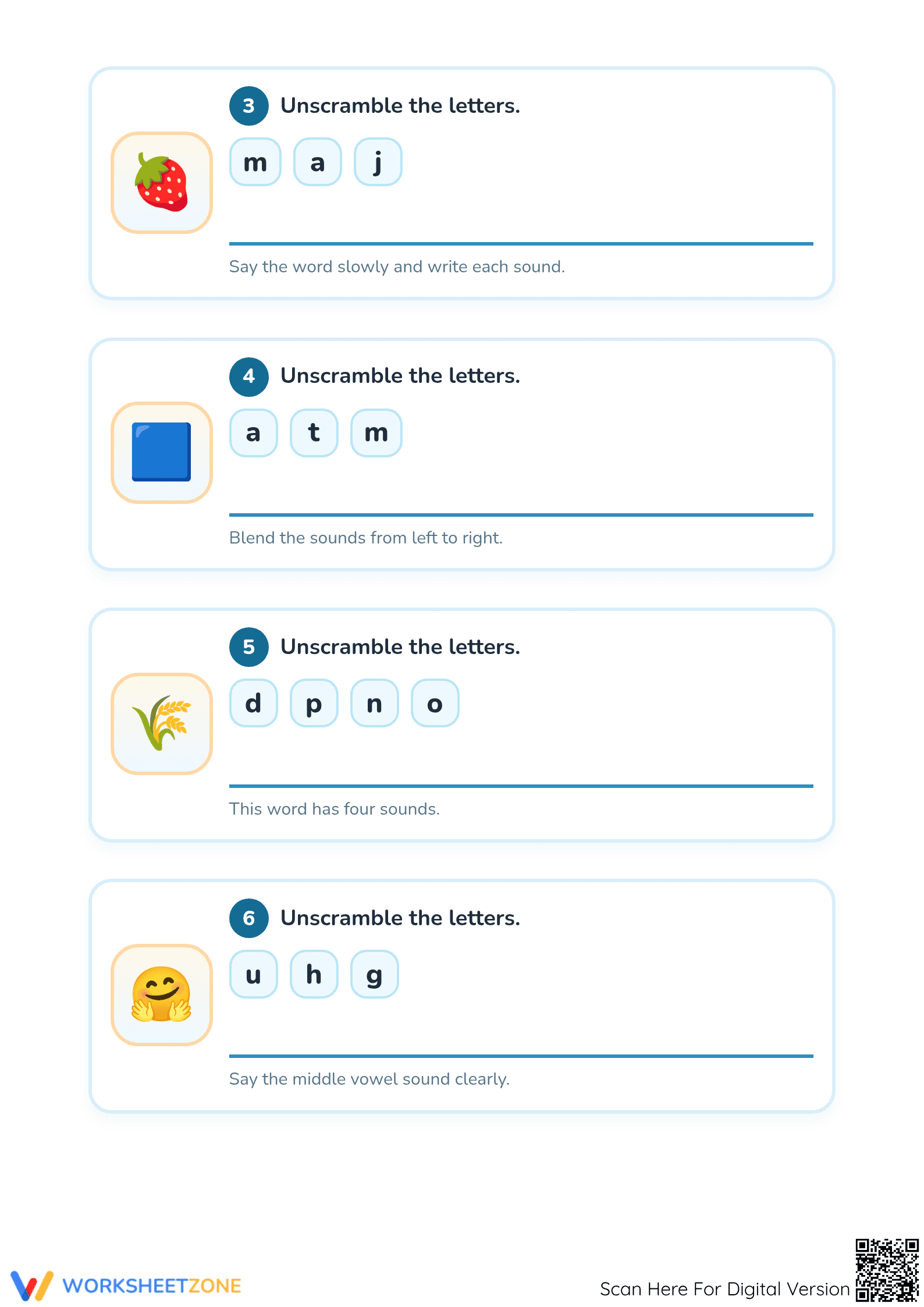 Preschool Sounds in Order — Printable No-Prep Worksheet - Page 2
