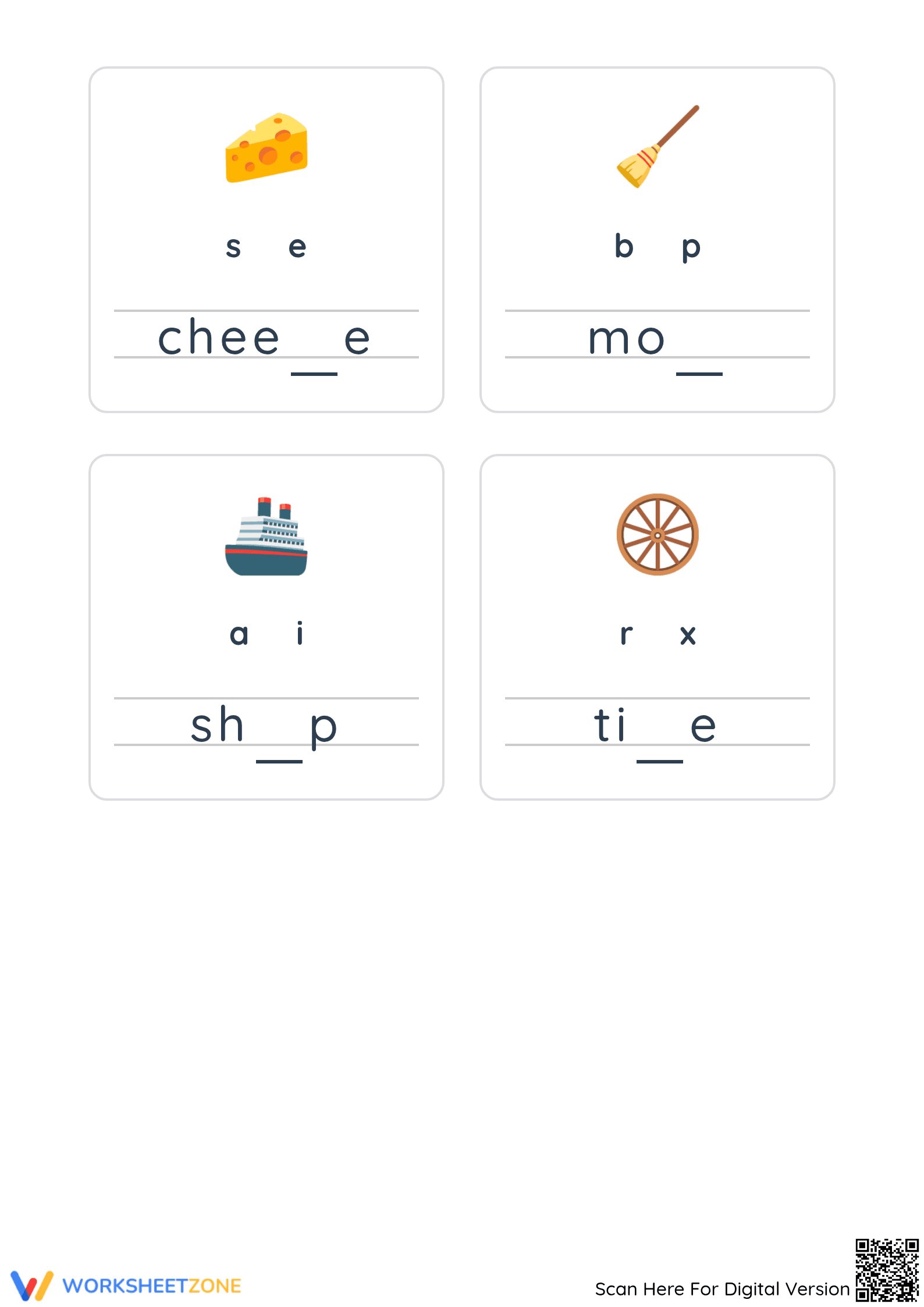 Grade K-1 Phonics: Write a Word 6 — Essential Printable - Page 2