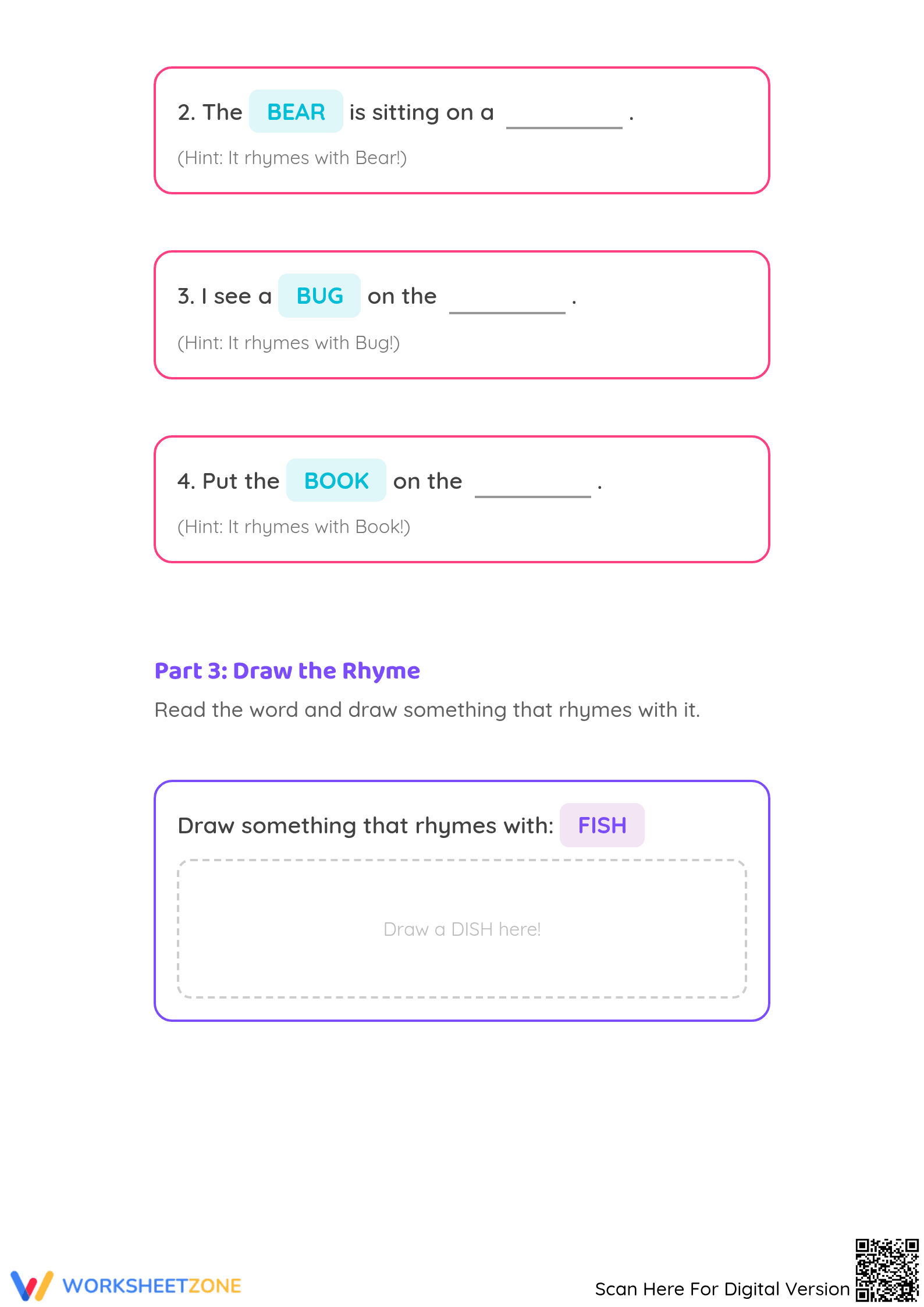 Rhyming Words Matching Worksheet | Grade K Essential - Page 2