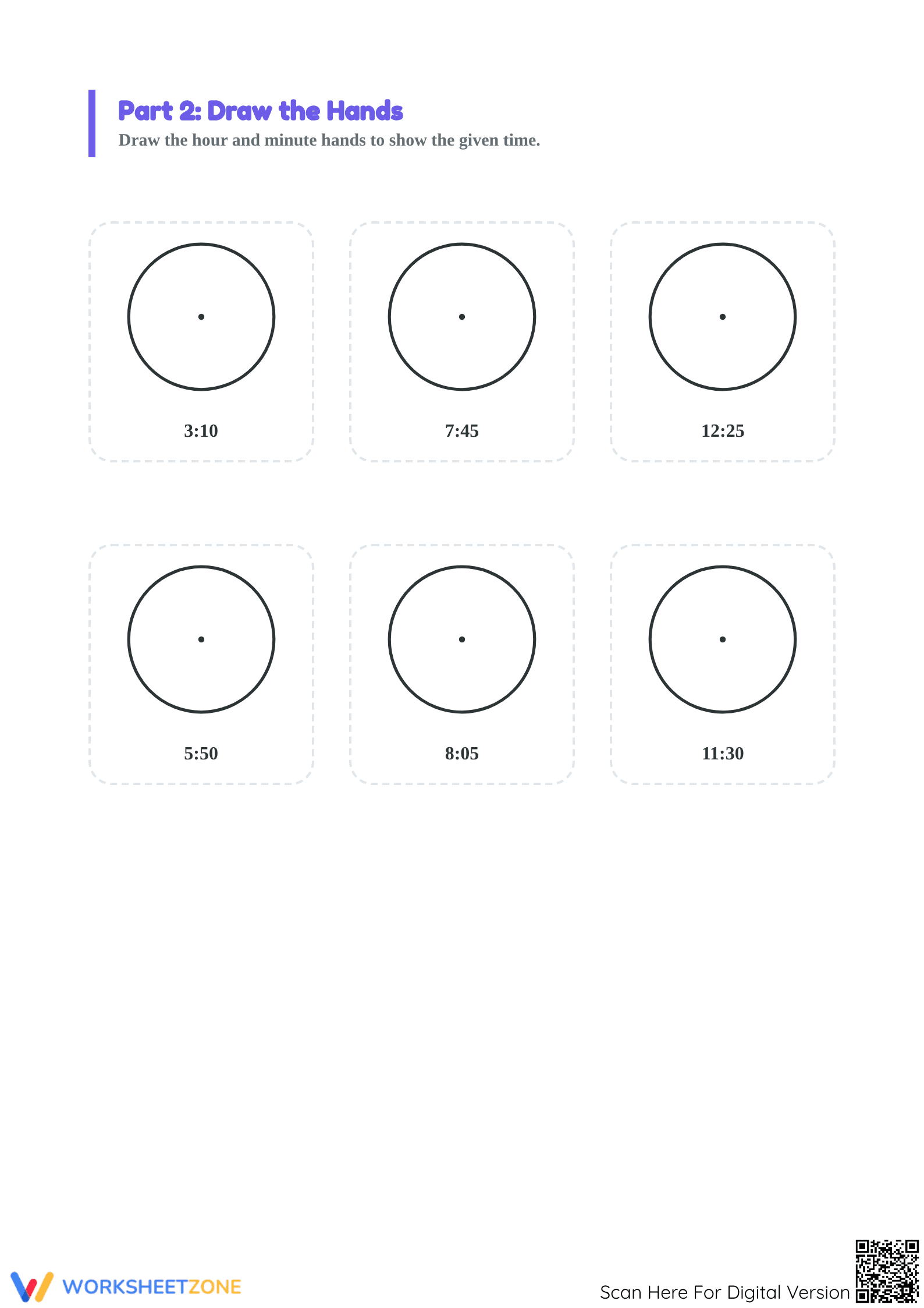 Essential Grade 2-4 Time Worksheet: 5-Minute Intervals - Page 2