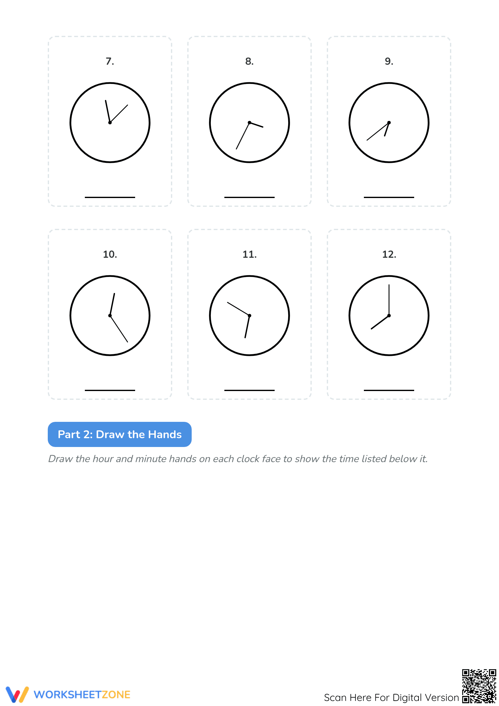 Printable 5-Minute Intervals Time Worksheet | Grade 2-4 Math - Page 2