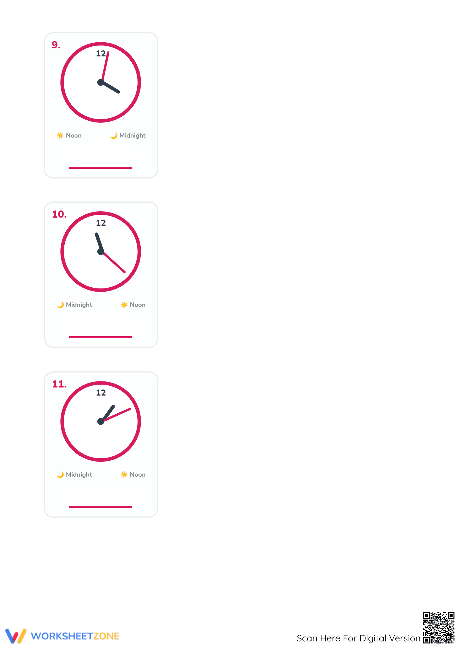 Reading Clocks at 1-Minute Intervals | Printable Math - Page 4