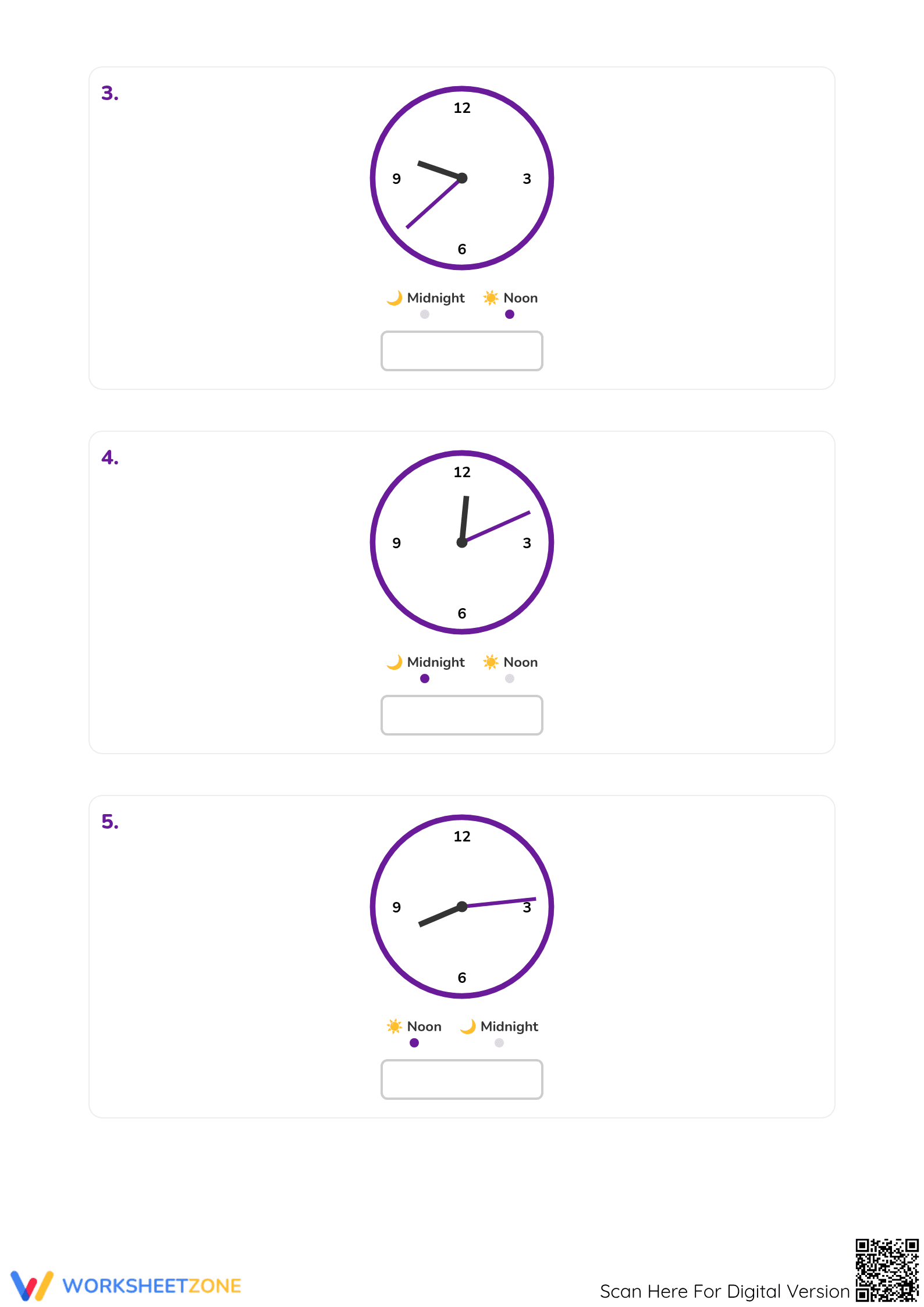 Printable Telling Time to the Minute Worksheet | Grades 2-4 - Page 2