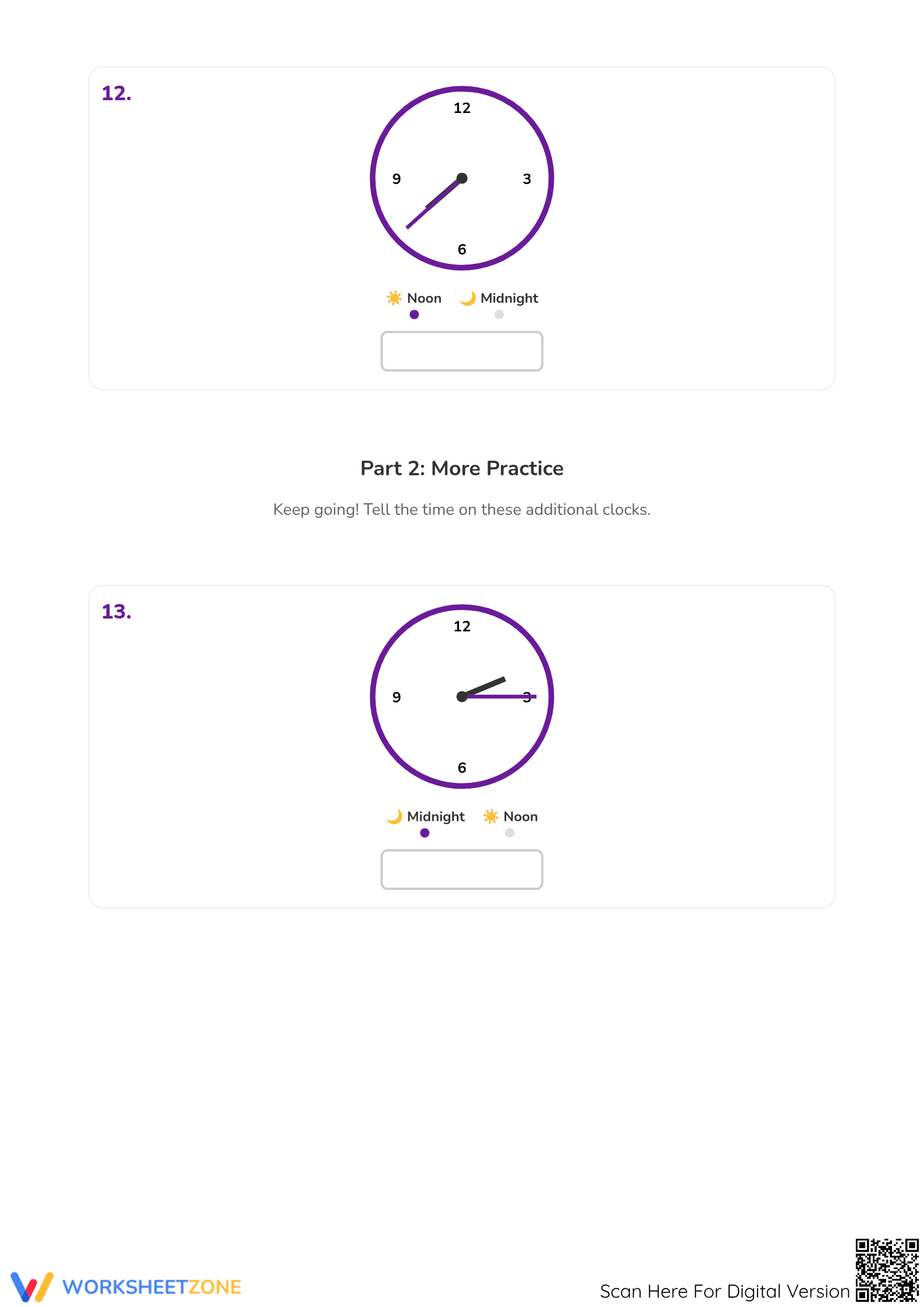 Printable Telling Time to the Minute Worksheet | Grades 2-4 - Page 5