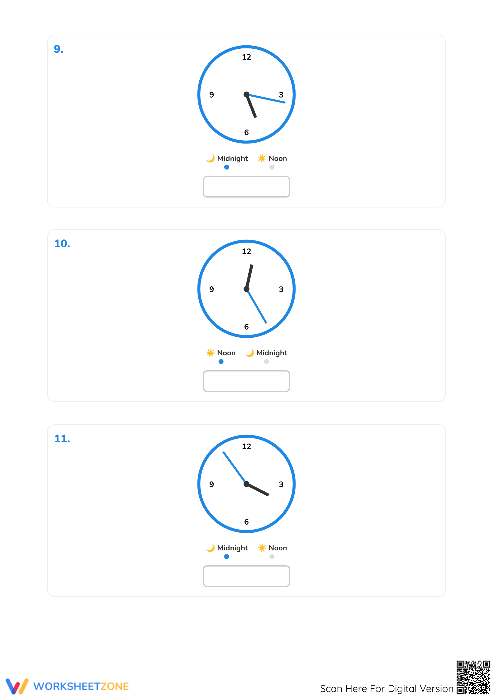 Grade 3 Reading Analog Clocks — Printable No-Prep Worksheet - Page 4