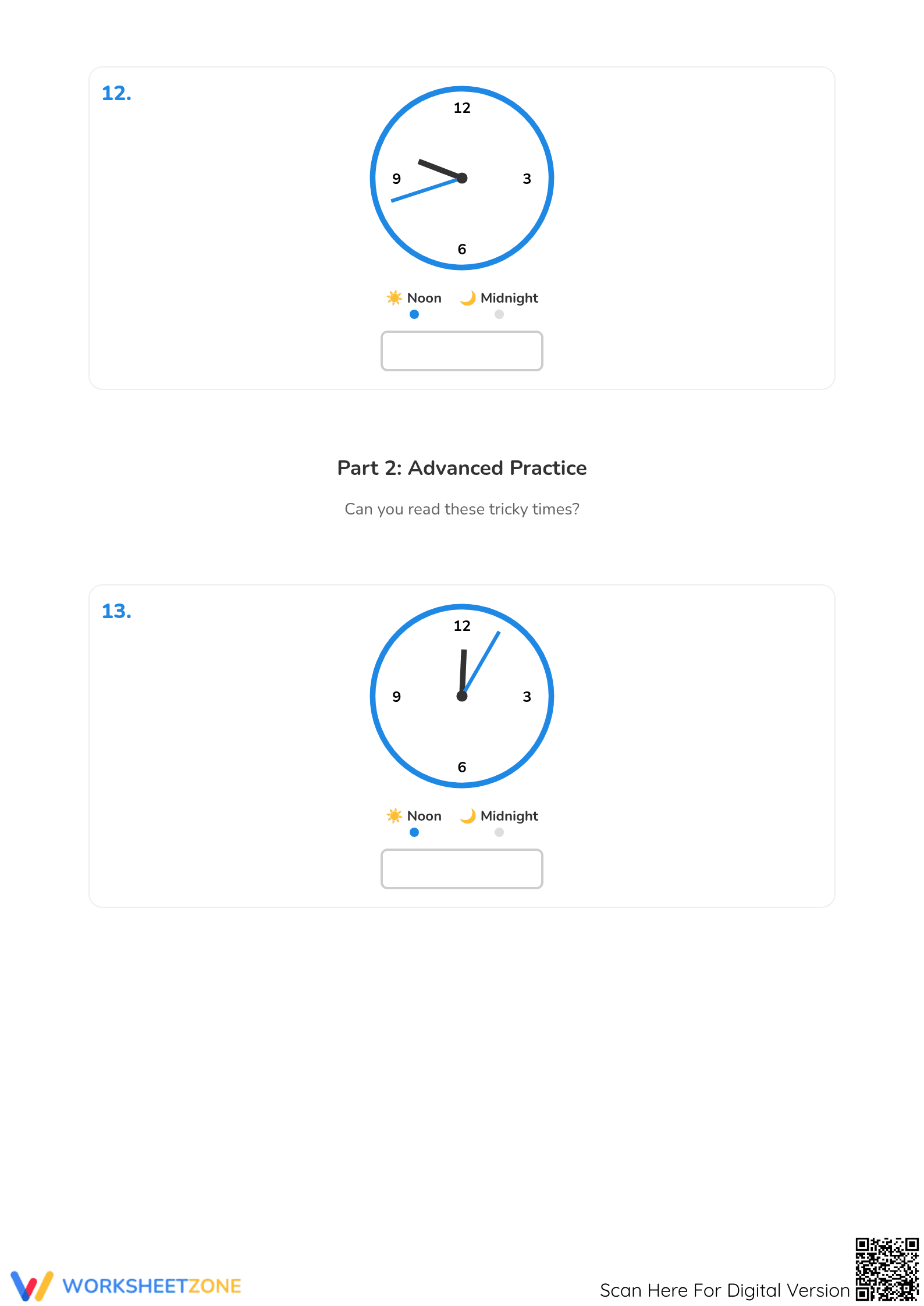 Grade 3 Reading Analog Clocks — Printable No-Prep Worksheet - Page 5