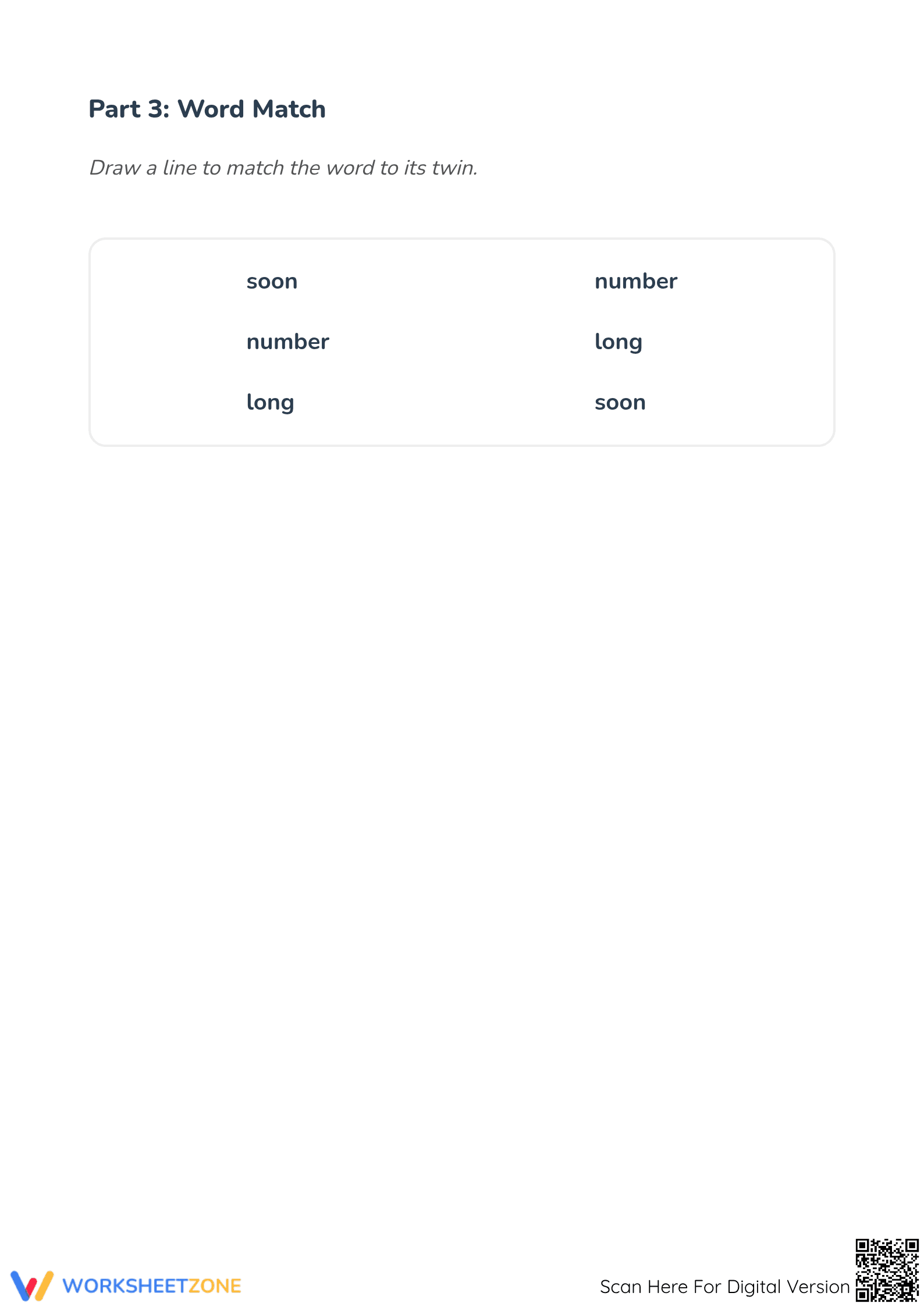 Printable Sight Word Recognition Worksheet | Kindergarten - Page 3