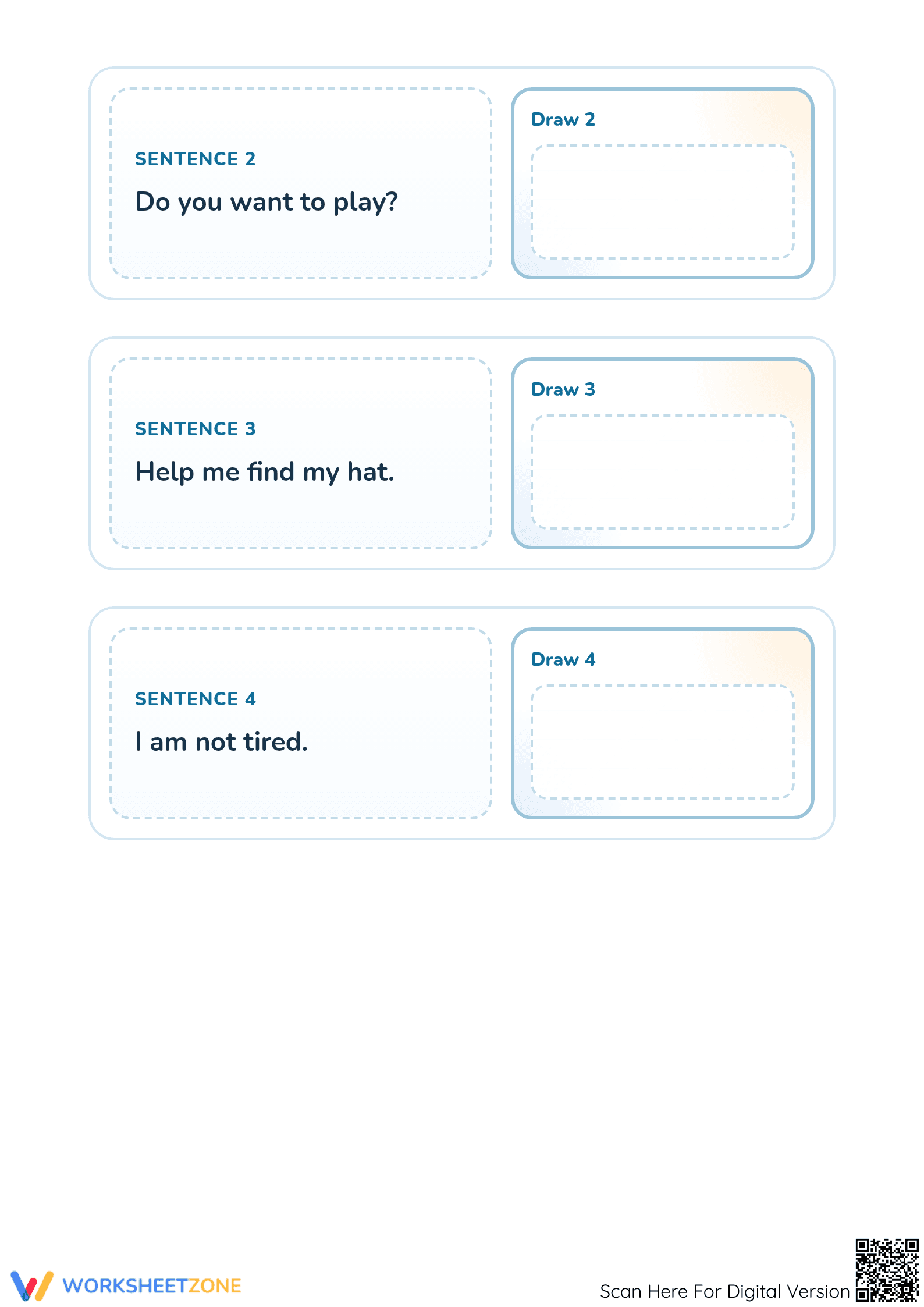 Printable Essential Kindergarten Sight Words Worksheet - Page 2
