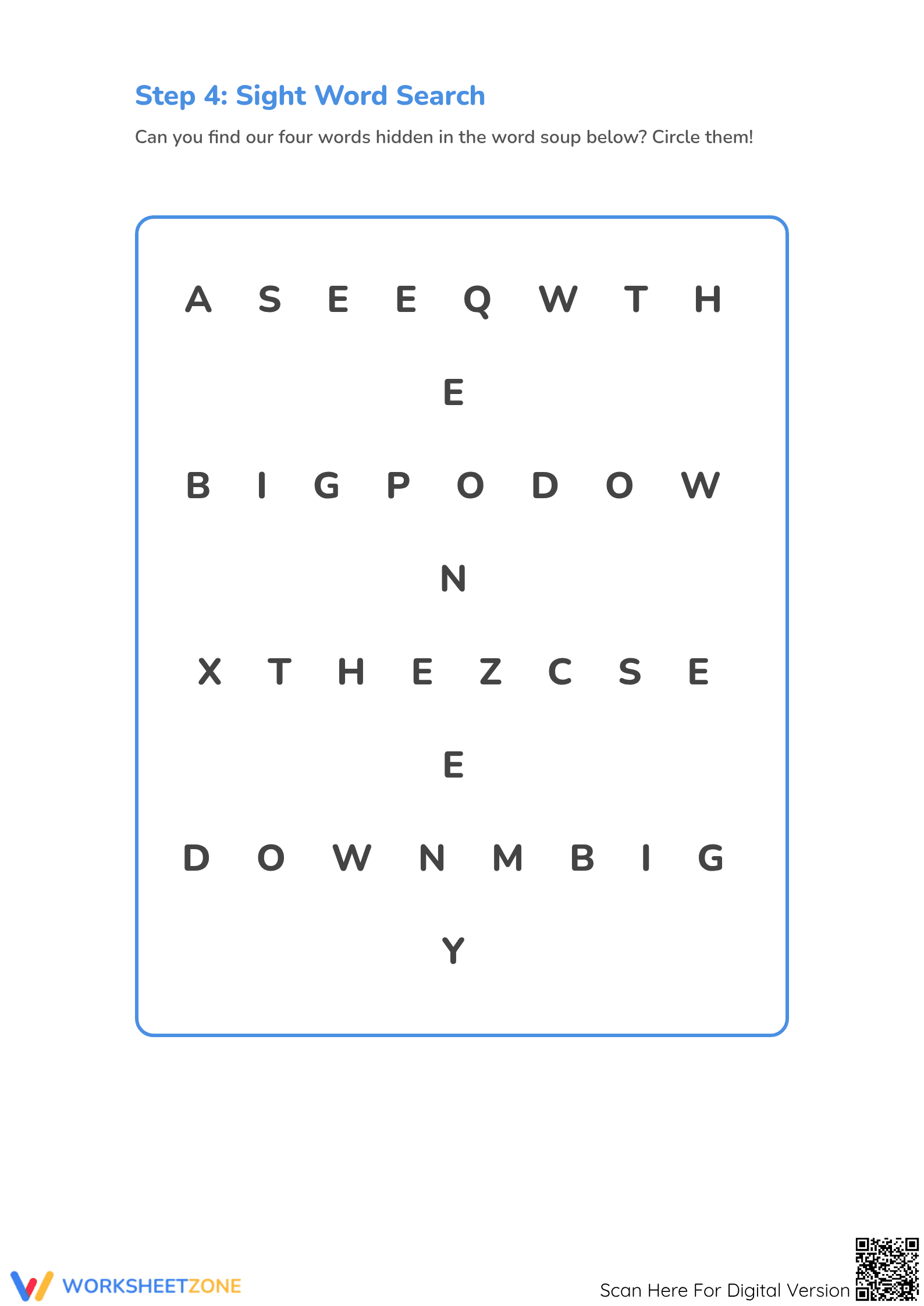 Essential Sight Words Worksheet | Kindergarten ELA Ready - Page 4