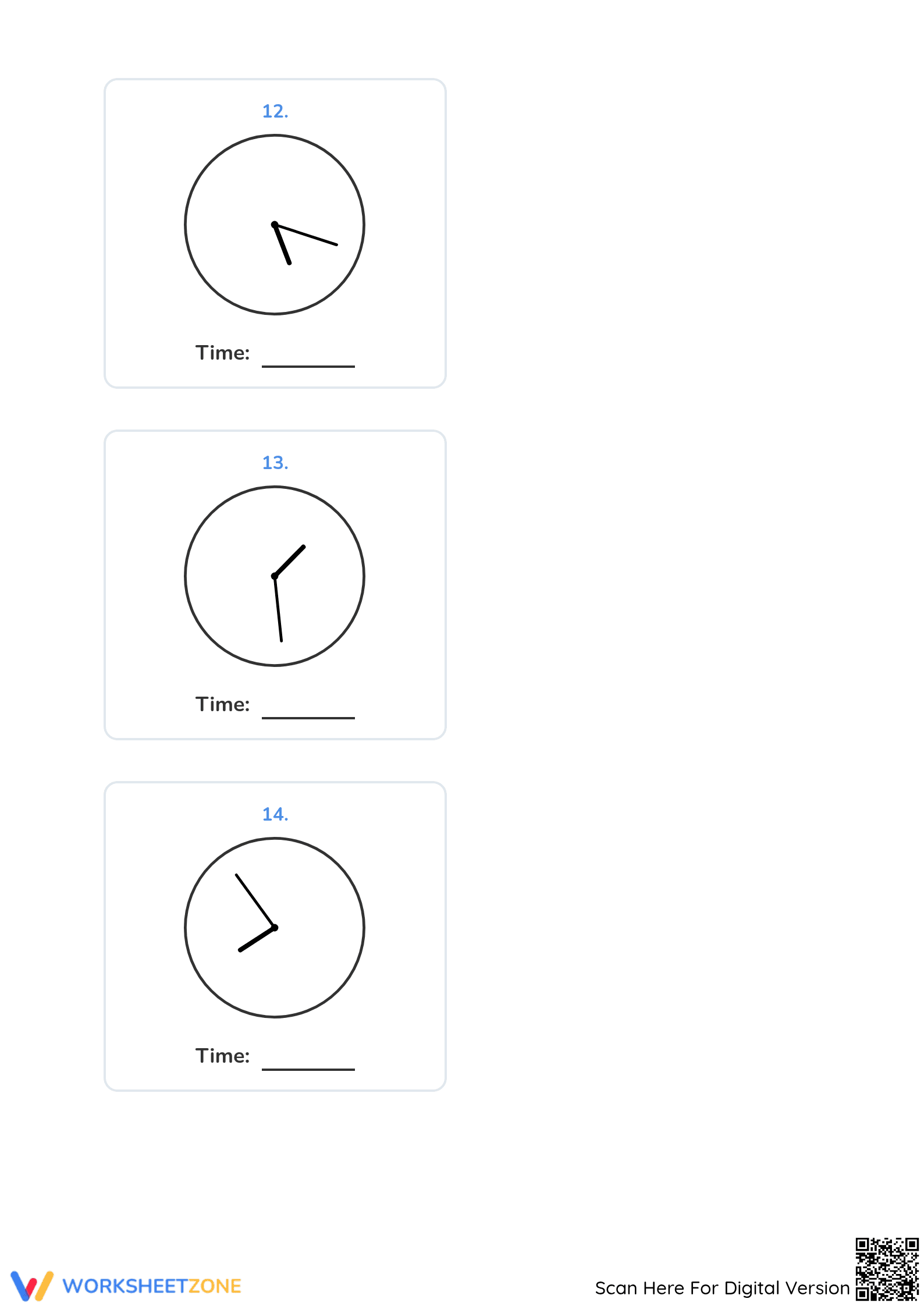 Grade 3 Telling Time — Printable No-Prep Worksheet - Page 5