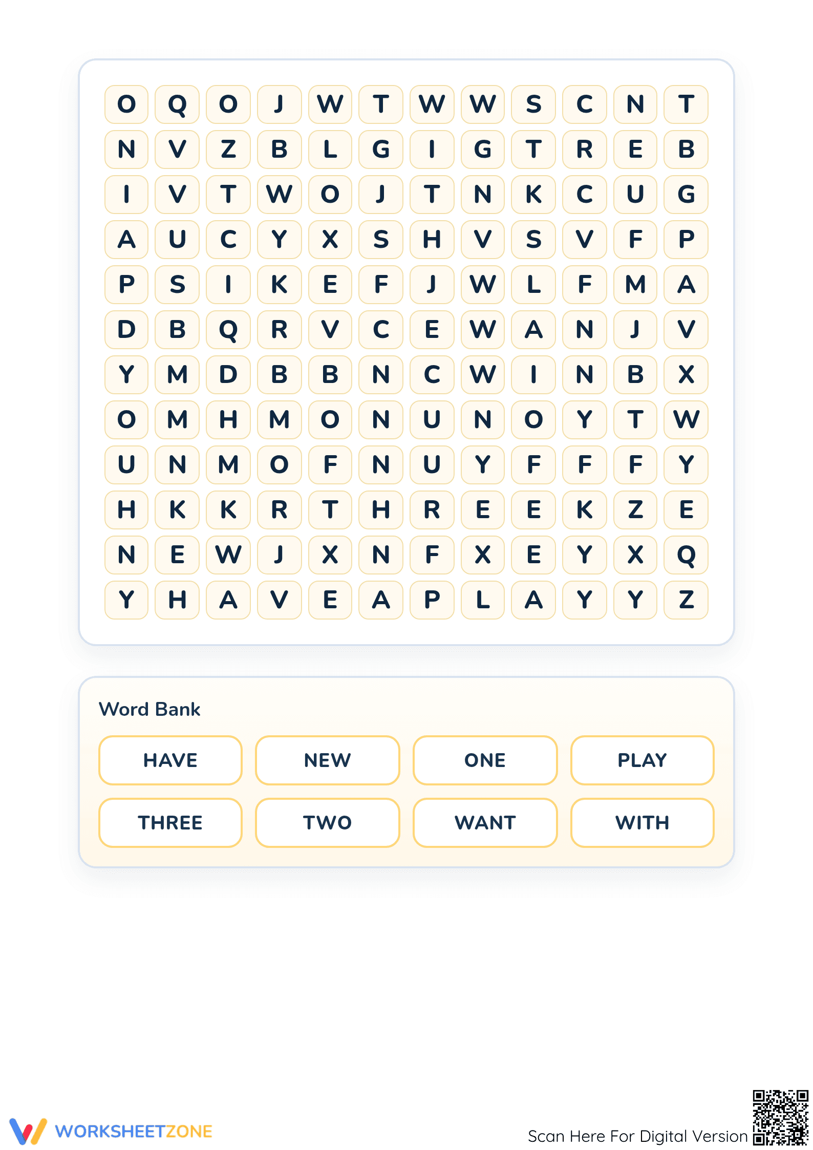 Printable Sight Words Word Search | Grade 1 Essential - Page 2