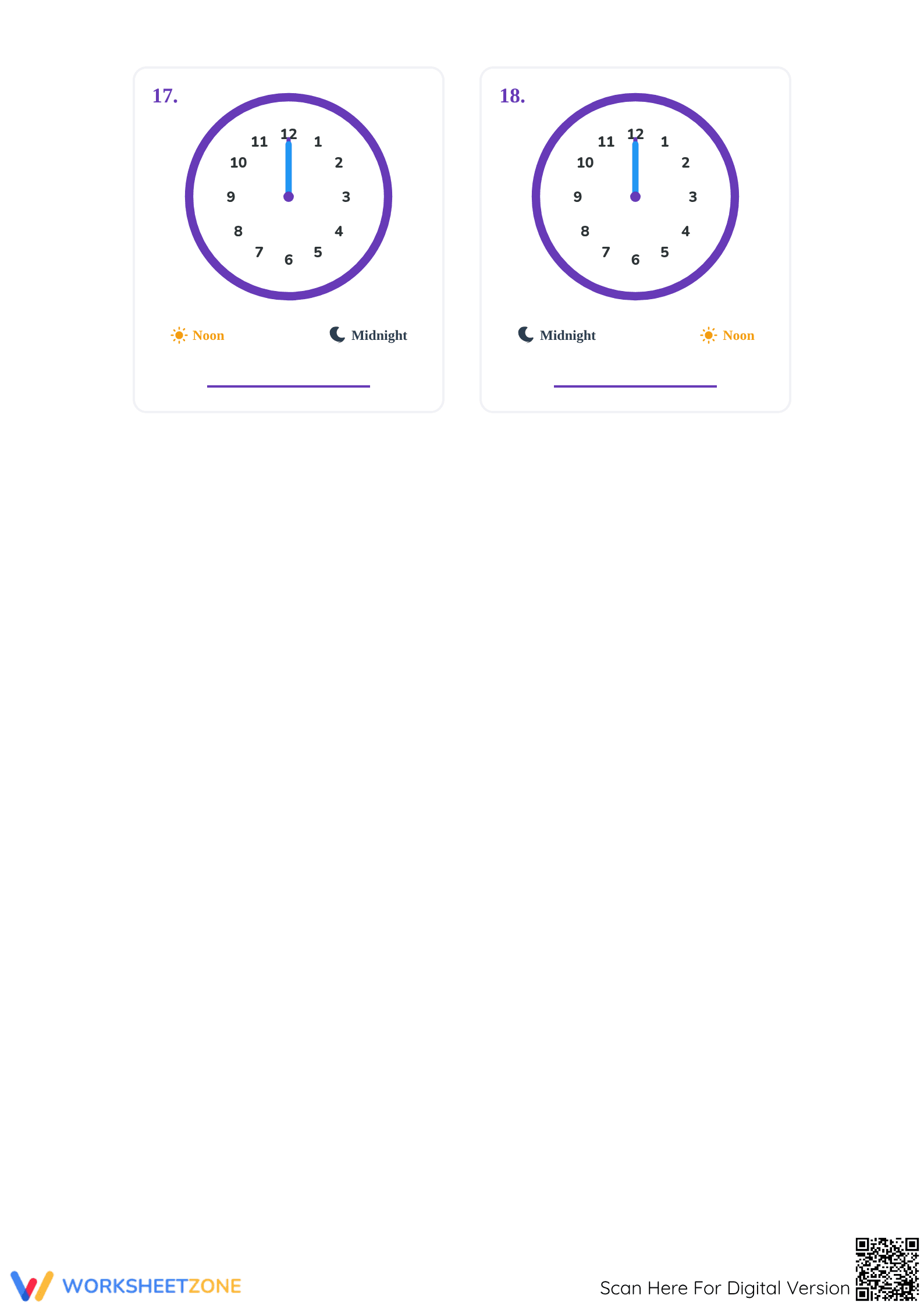 Printable Reading Analog Clocks Worksheet | Grade 2-4 Math - Page 5
