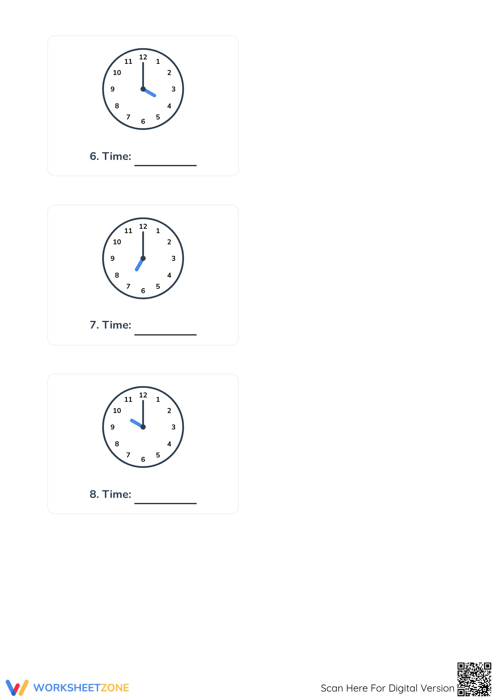 Reading Time to the Hour Worksheet | Essential Grade 2 Math - Page 3
